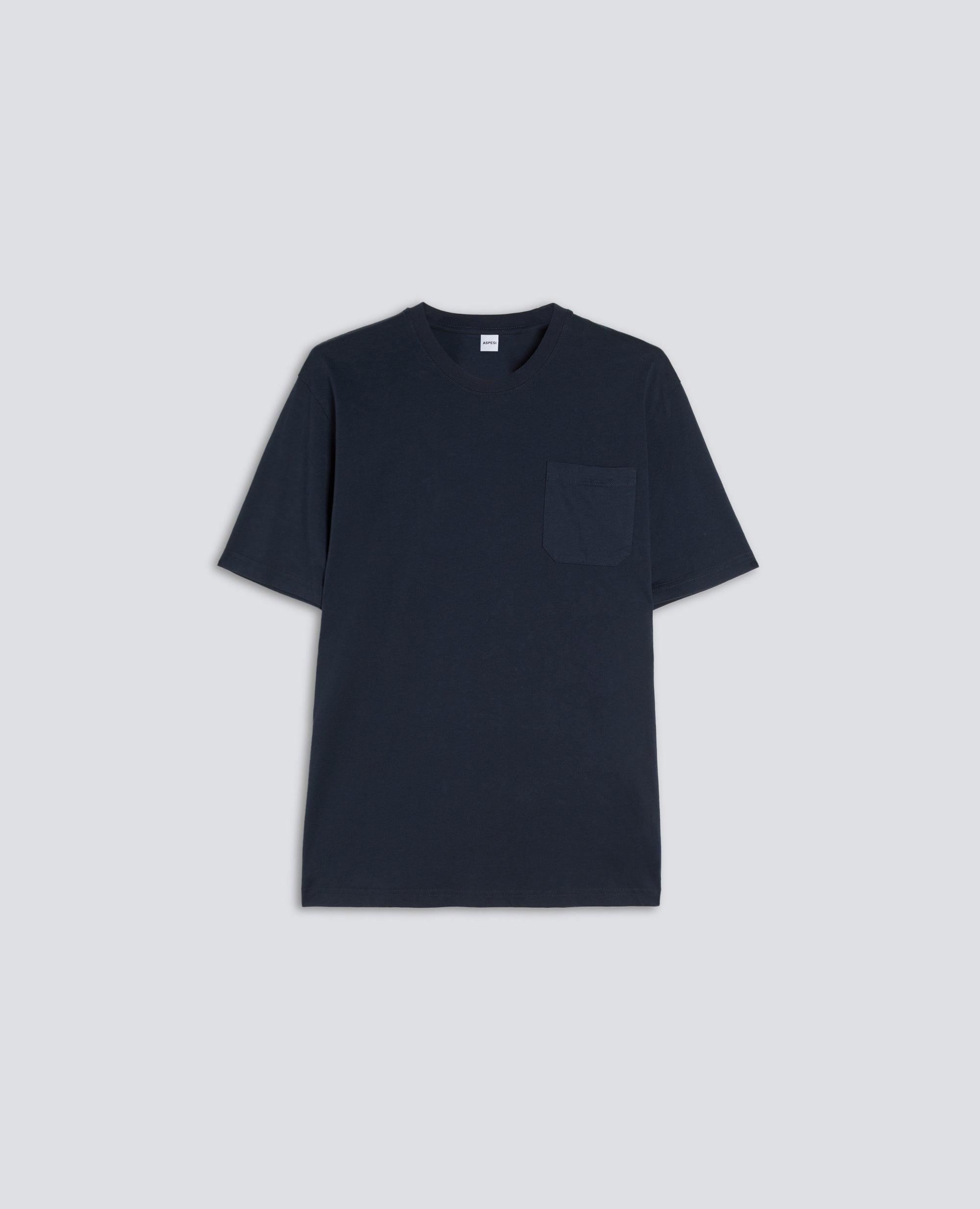 T-SHIRT IN JERSEY DI COTONE-NAVY-NAVY-AZUL MARINO-NAVY-NAVY