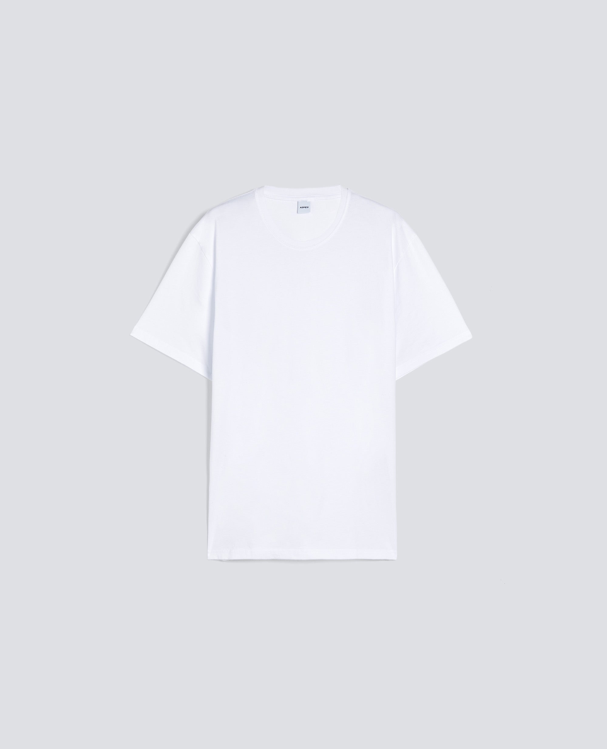 T-SHIRT IN JERSEY DI COTONE-BIANCO-WHITE-BLANCO-WEISS-BLANC