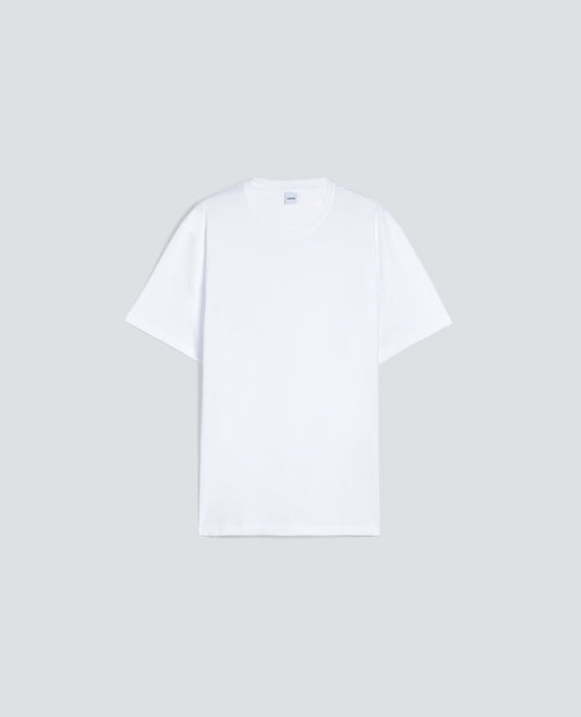 T-SHIRT IN JERSEY DI COTONE-BIANCO-WHITE-BLANCO-WEISS-BLANC