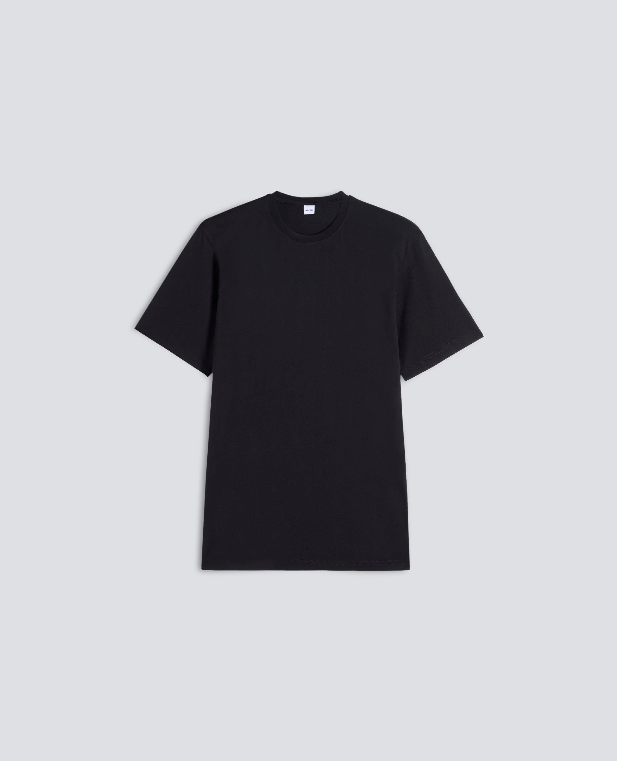 CAMISETA DE ALGODON JERSEY - NEGRO - ASPESI