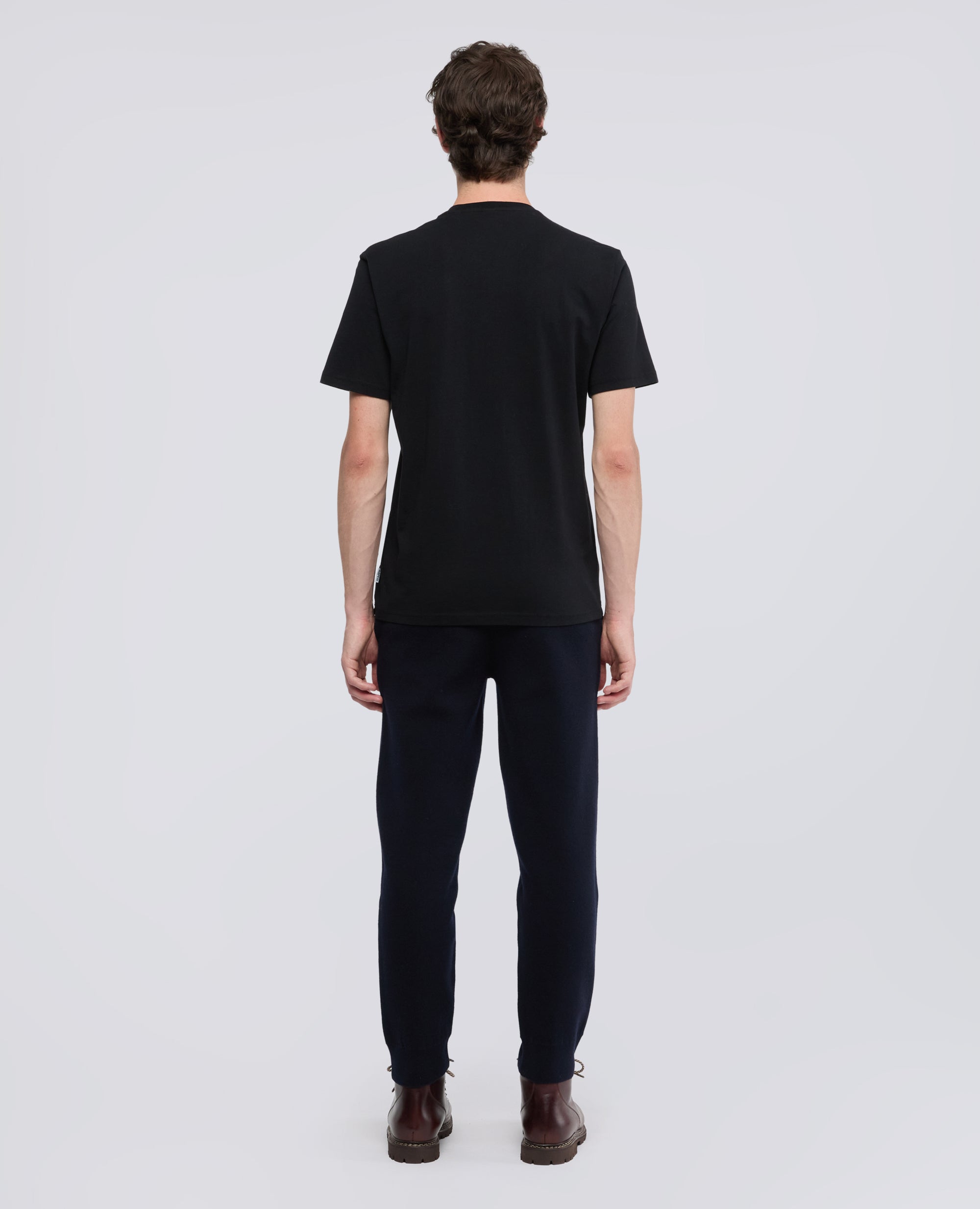 CAMISETA DE ALGODON JERSEY - NEGRO - ASPESI