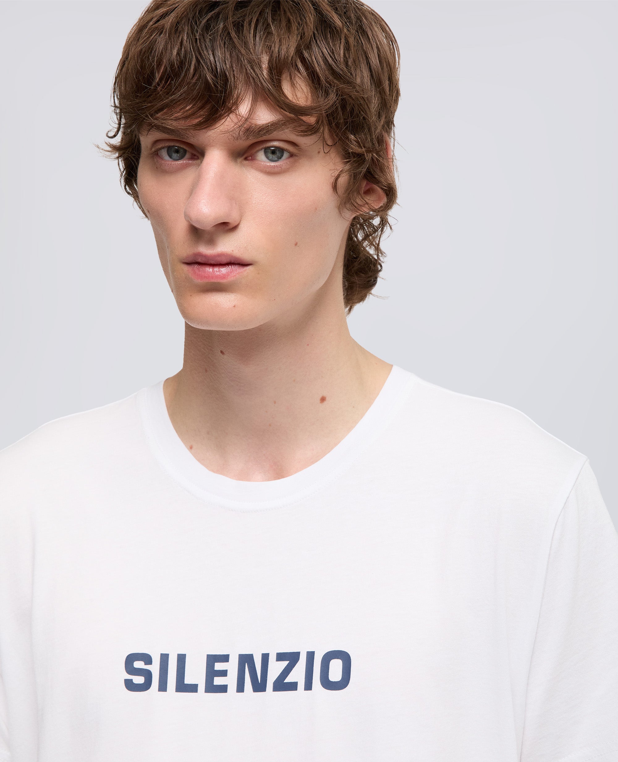 T-SHIRT IN JERSEY DI COTONE-BIANCO-WHITE-BLANCO-WEISS-BLANC