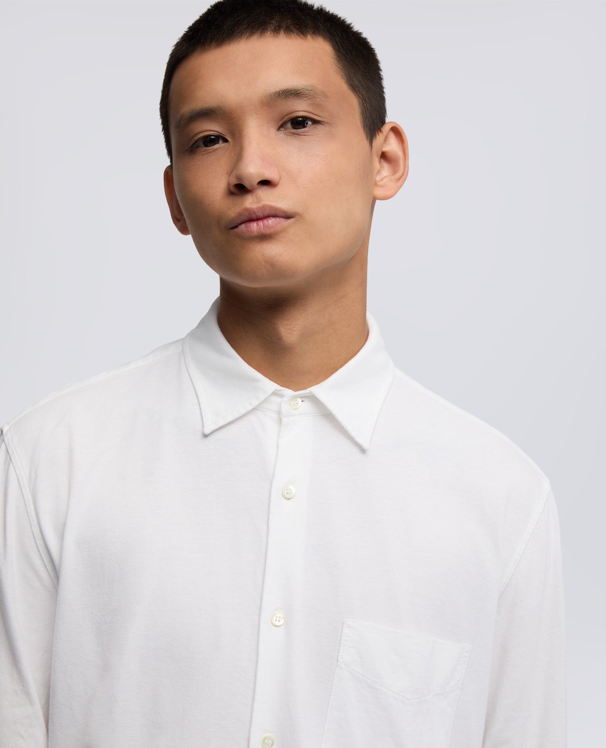 CAMICIA IN JERSEY VELLUTATO-BIANCO-WHITE-BLANCO-WEISS-BLANC