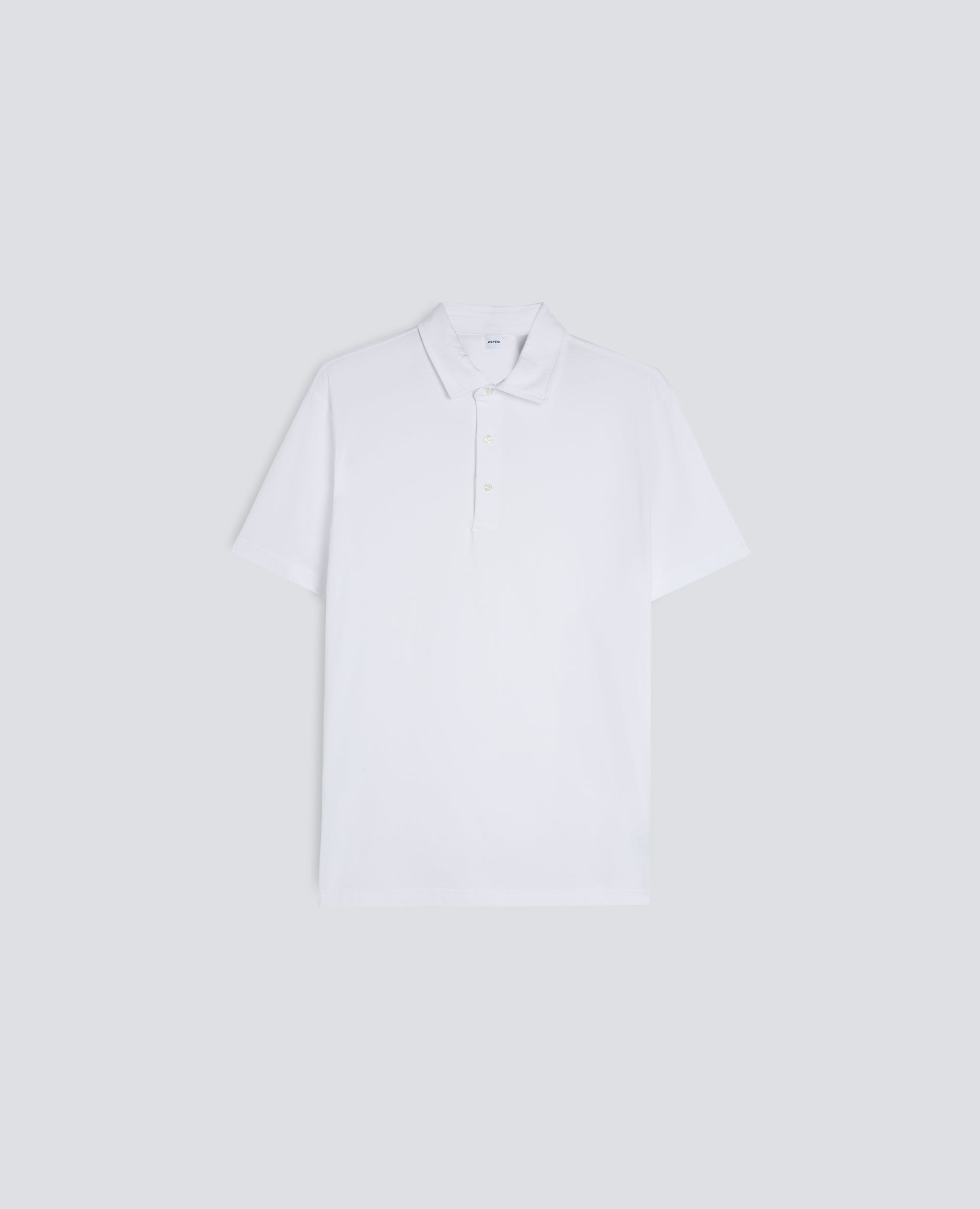 POLO IN JERSEY DI COTONE-BIANCO-WHITE-BLANCO-WEISS-BLANC