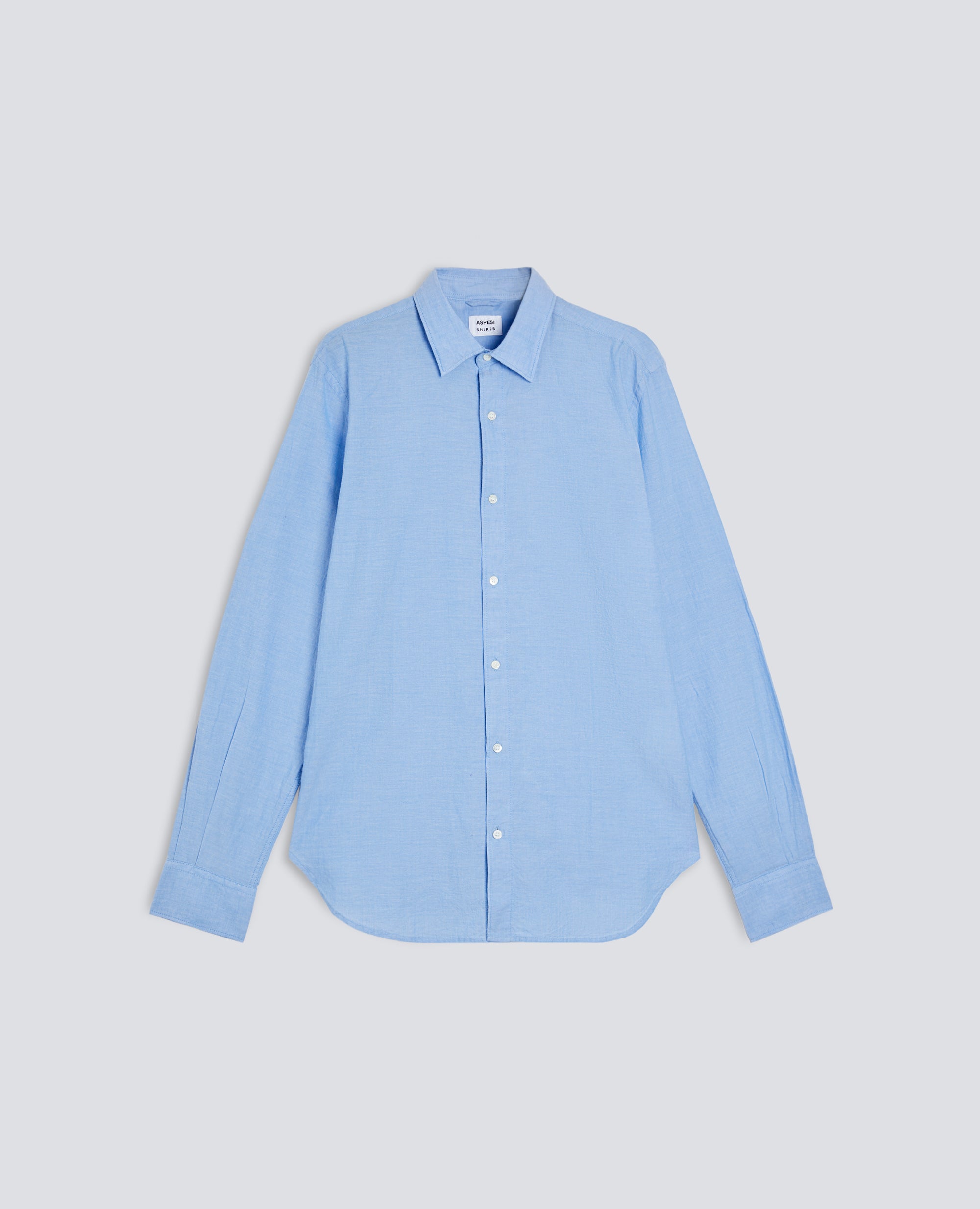 CAMICIA CLASSICA IN CHAMBRAY INDIANO-AZZURRO-SKY BLUE-AZUL CLARO-HIMMELBLAU-BLEU CIEL