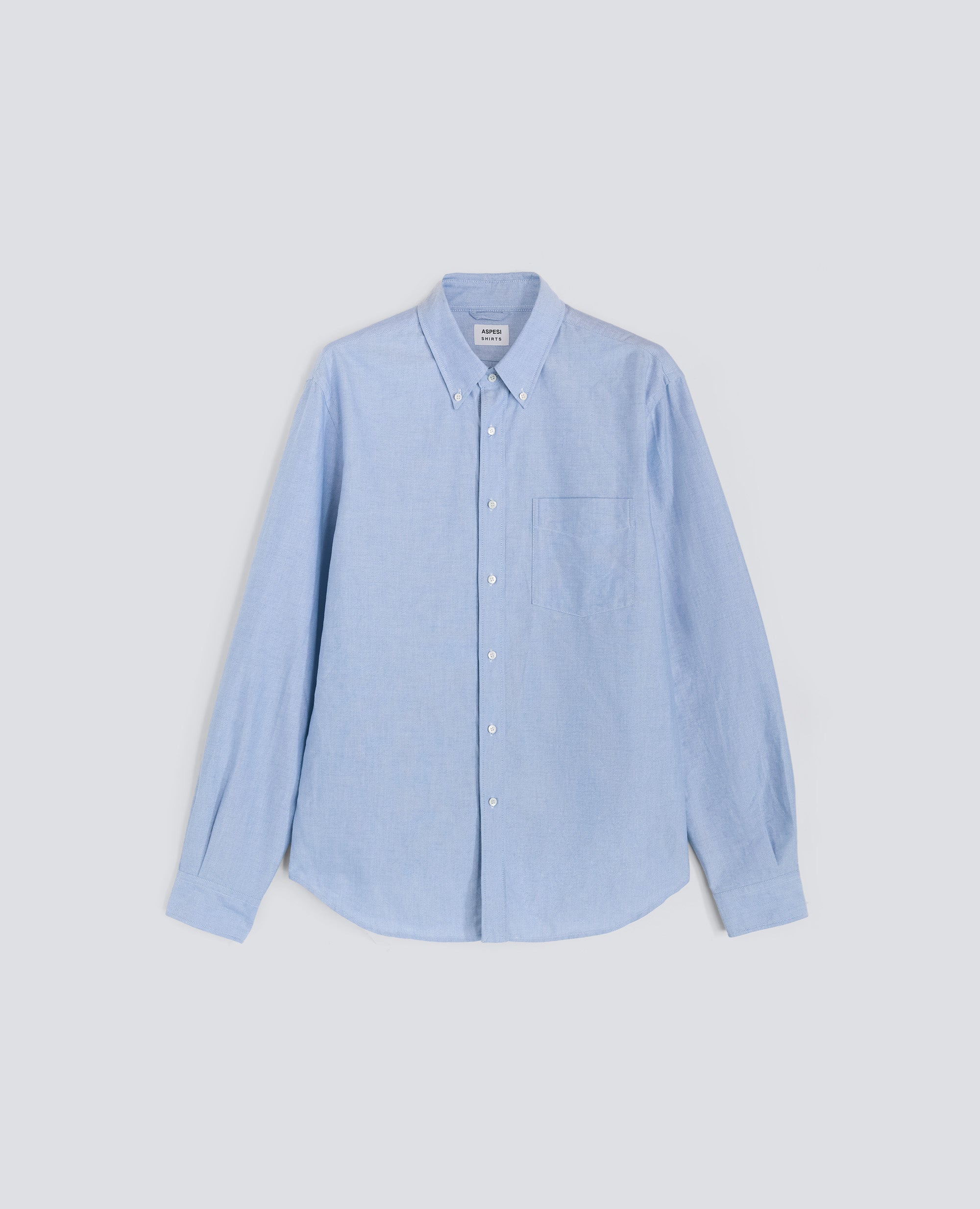 CAMICIA IN COTONE OXFORD CON COLLO BUTTON DOWN-AZZURRO-SKY BLUE-AZUL CLARO-HIMMELBLAU-BLEU CIEL