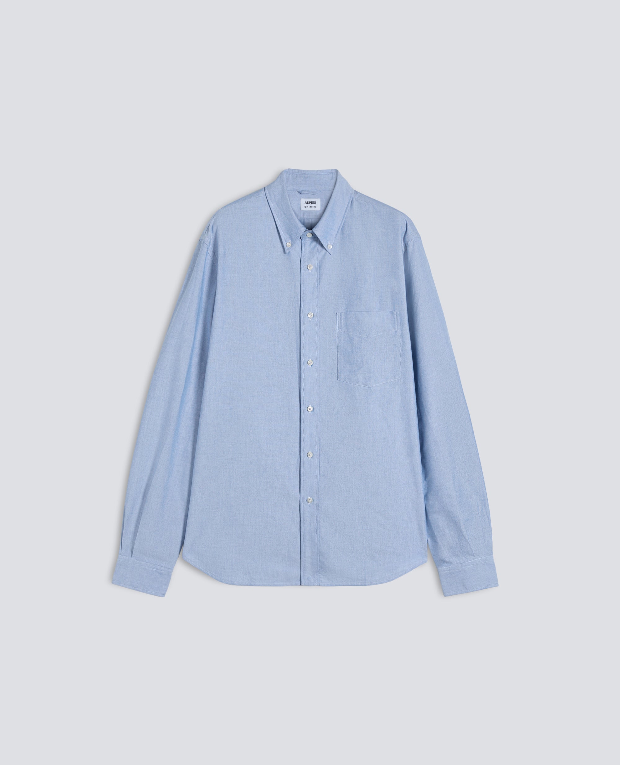 CAMICIA IN COTONE OXFORD CON COLLO BUTTON DOWN-AZZURRO-SKY BLUE-AZUL CLARO-HIMMELBLAU-BLEU CIEL