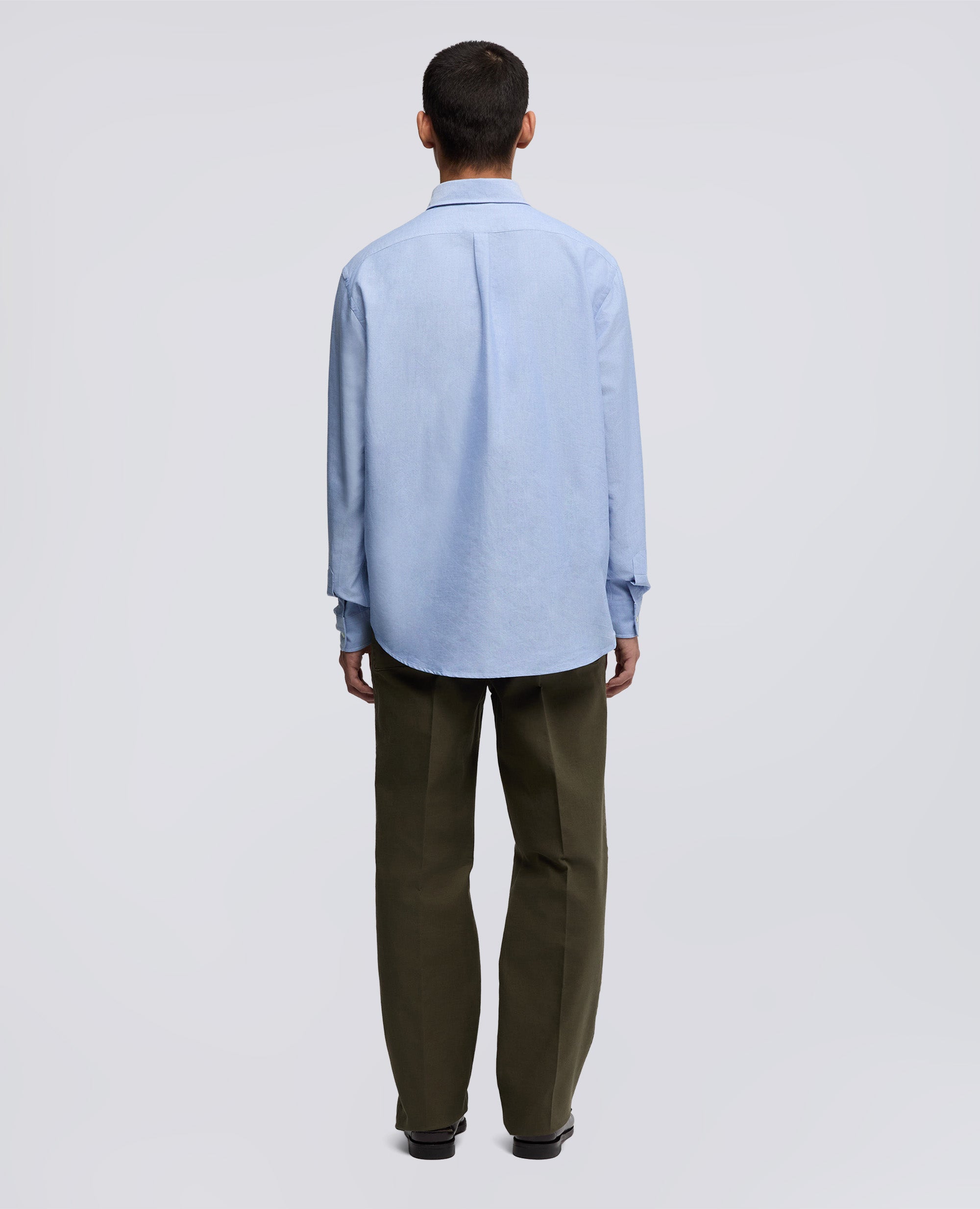 CAMICIA IN COTONE OXFORD CON COLLO BUTTON DOWN-AZZURRO-SKY BLUE-AZUL CLARO-HIMMELBLAU-BLEU CIEL