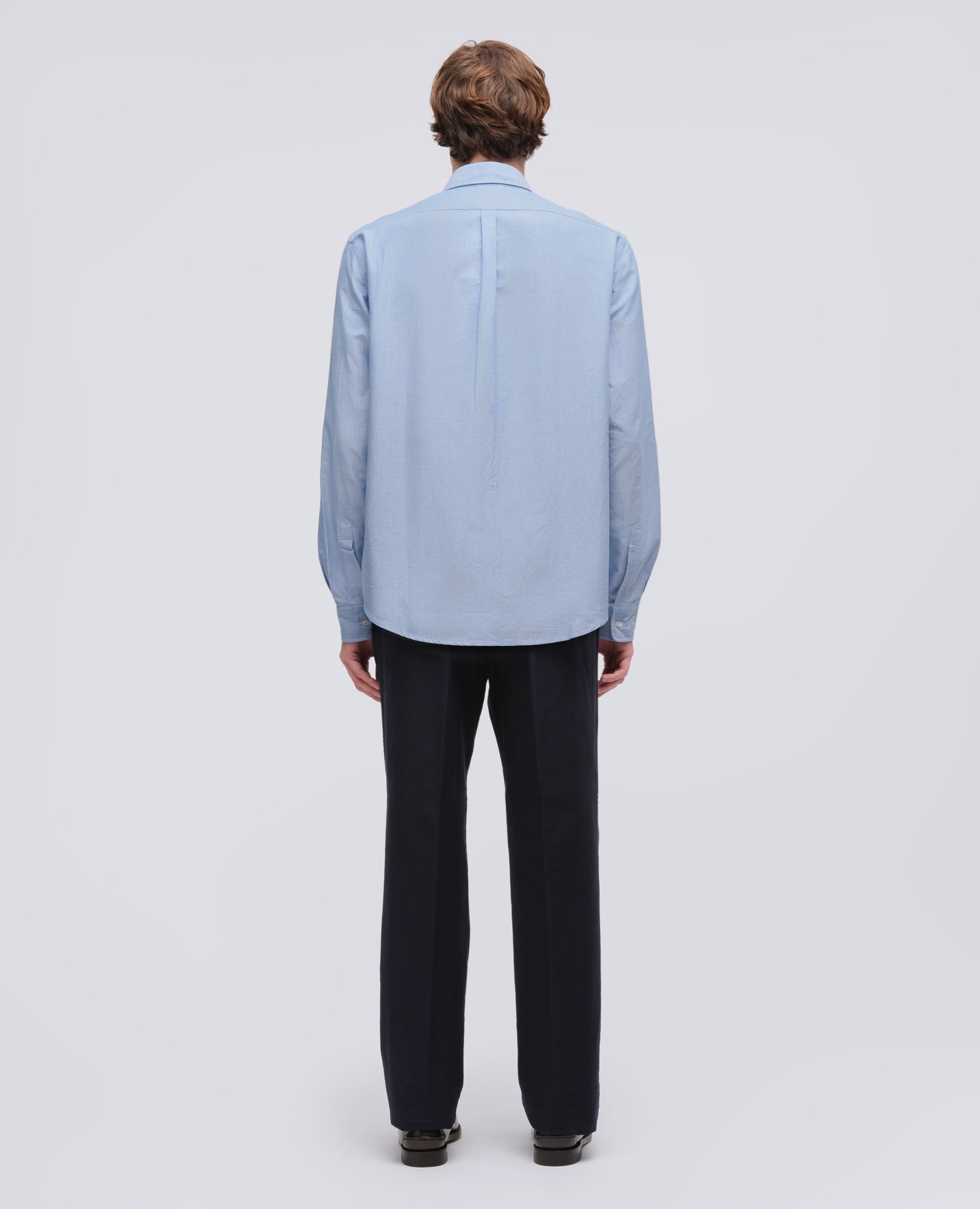 CAMICIA IN COTONE OXFORD CON COLLO BUTTON DOWN-AZZURRO-SKY BLUE-AZUL CLARO-HIMMELBLAU-BLEU CIEL