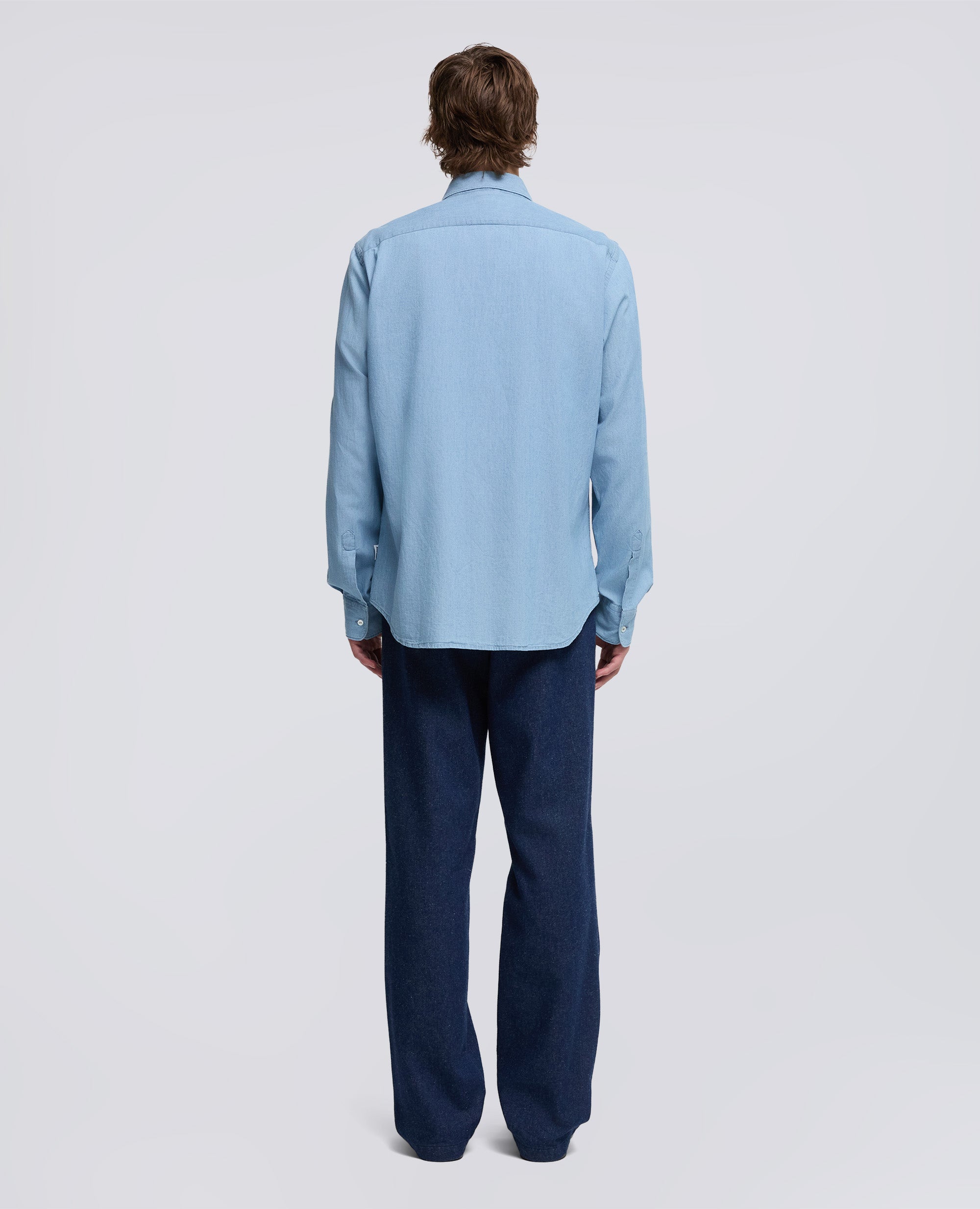 CAMICIA IN CHAMBRAY GIAPPONESE-DENIM CHIARO-LIGHT DENIM-DENIM CLARO-HELLES DENIM-DENIM CLAIR