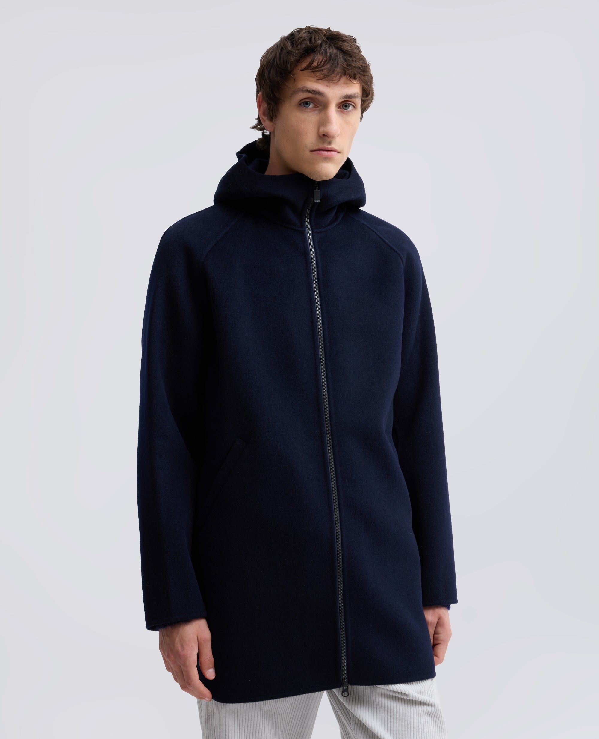 VESTE EN LAINE SUPER DOPPEL - BLU - ASPESI