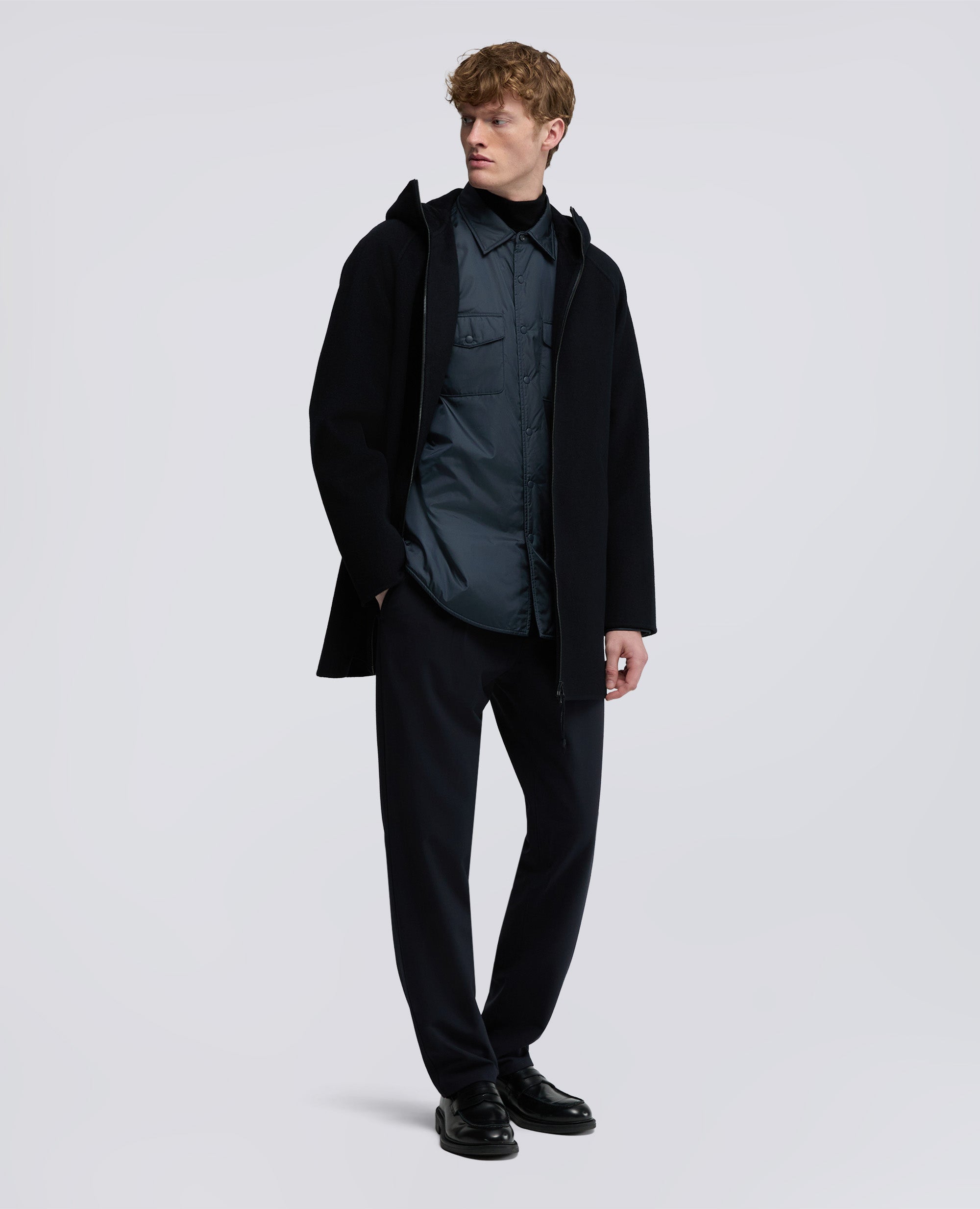 GIUBBOTTO SUPER DOPPEL IN LANA-NAVY-NAVY-AZUL MARINO-NAVY-NAVY