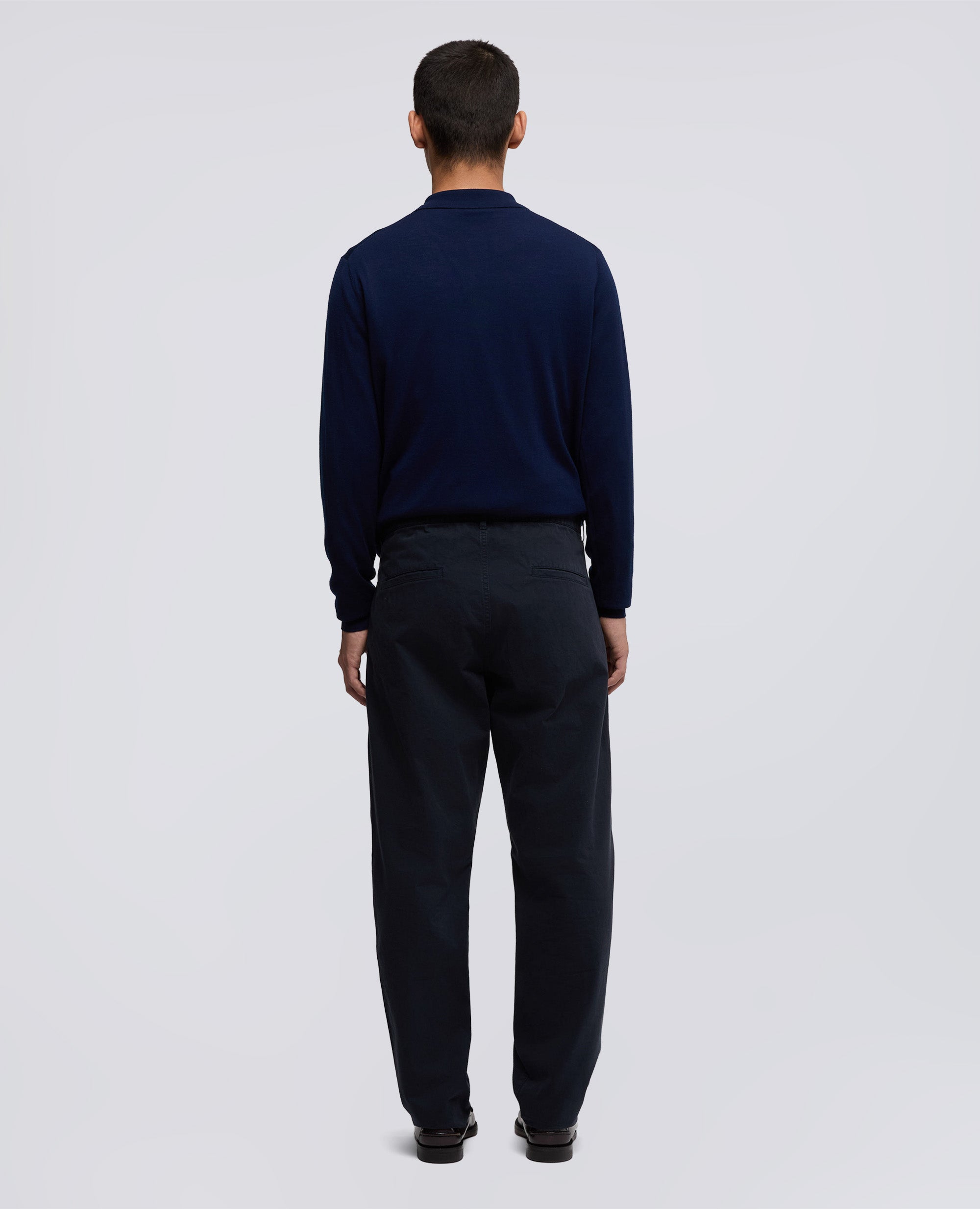PANTALONE CHINO IN GABARDINA-NAVY-NAVY-AZUL MARINO-NAVY-NAVY