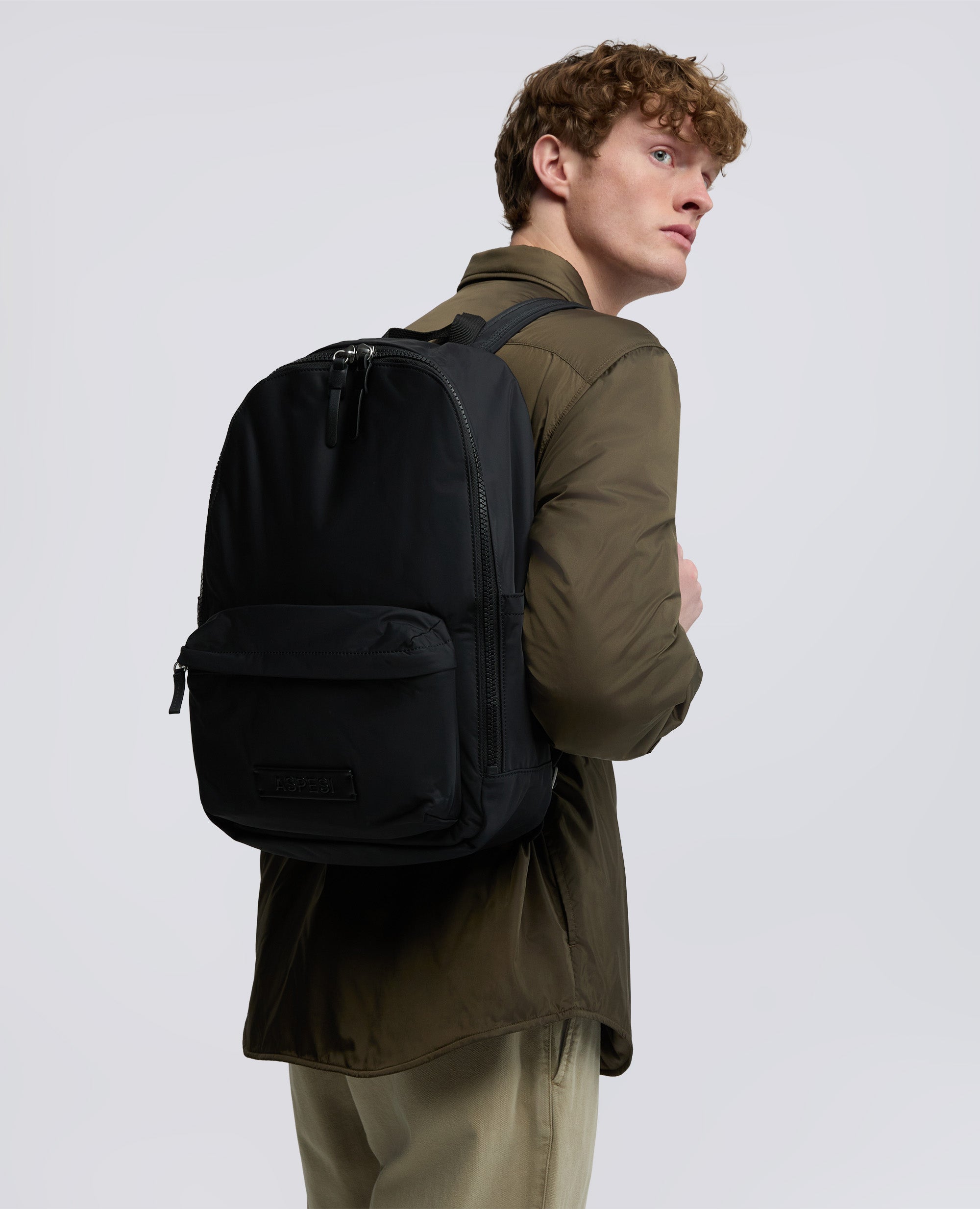 ZAINO IN NYLON RICICLATO-NERO-BLACK-NEGRO-SCHWARZ-NOIR