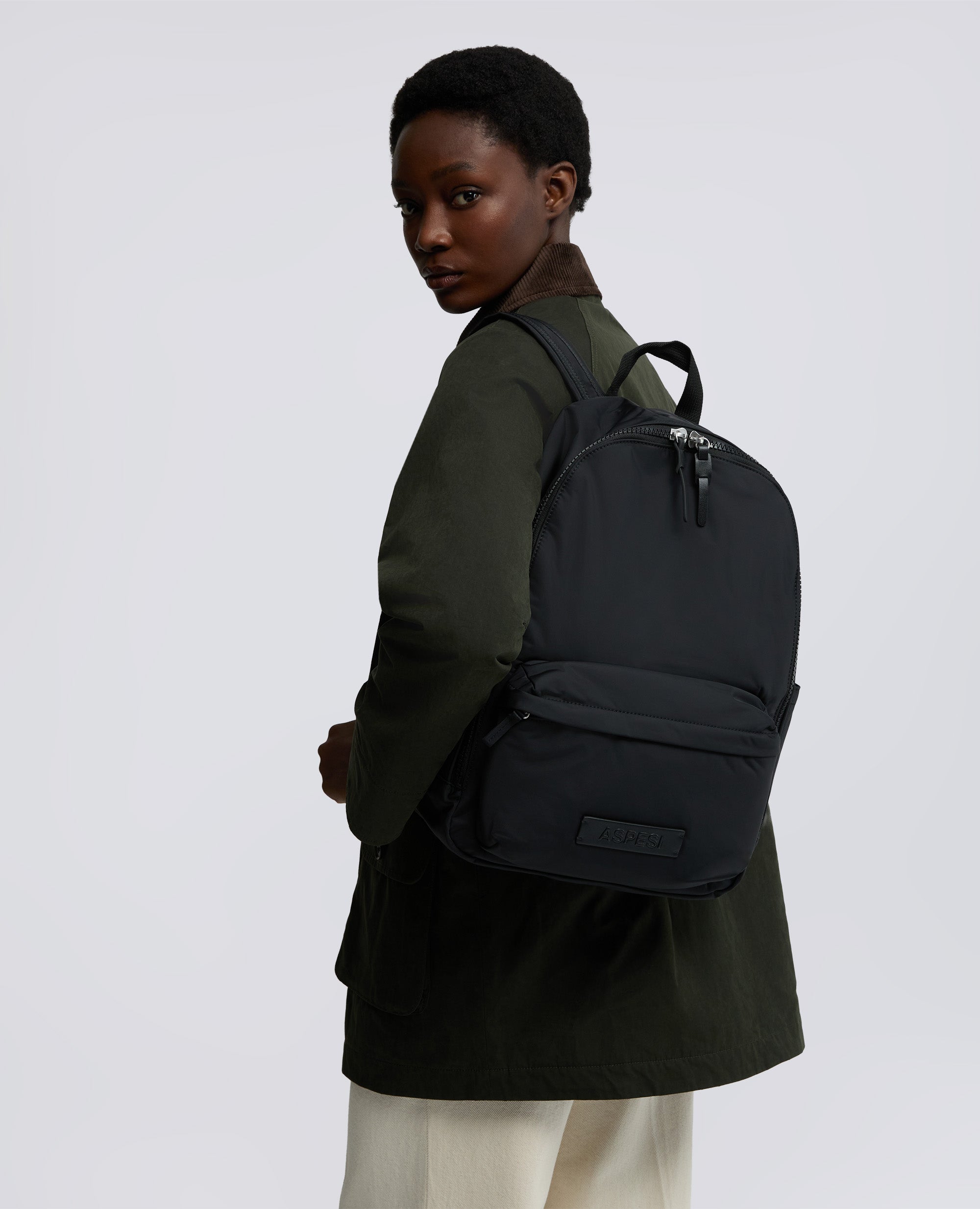 ZAINO IN NYLON RICICLATO-NERO-BLACK-NEGRO-SCHWARZ-NOIR