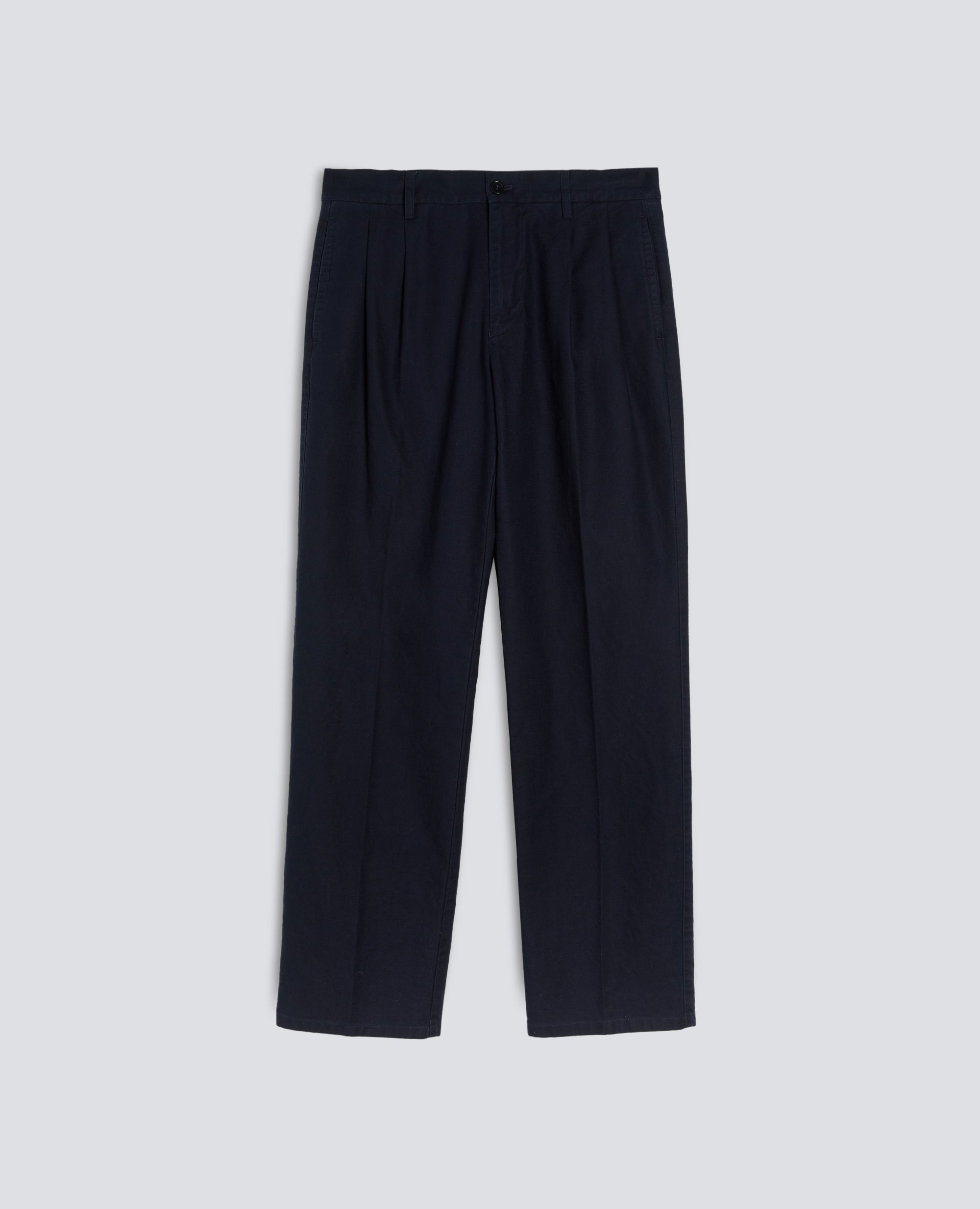 PANTALONE IN GABARDINA DI COTONE CON PINCES-NAVY-NAVY-AZUL MARINO-NAVY-NAVY