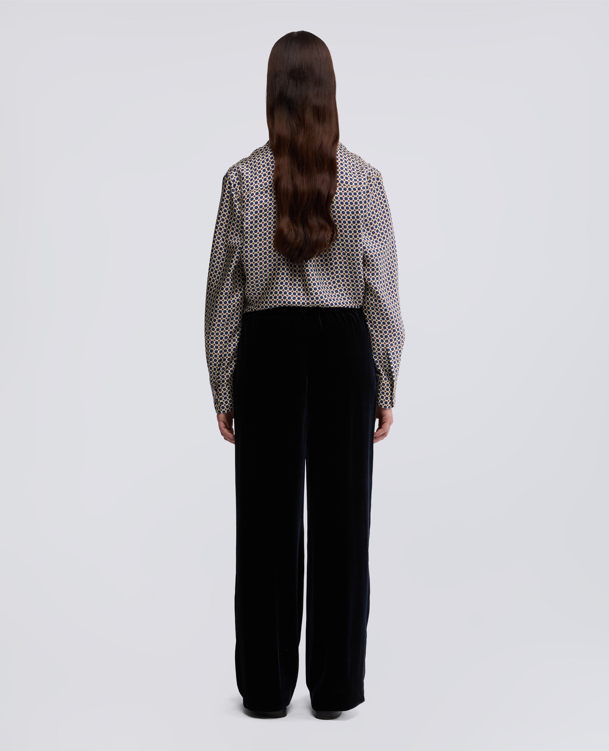 PANTALONE IN FLANELLA DI LANA CASHMERE - BLU - ASPESI