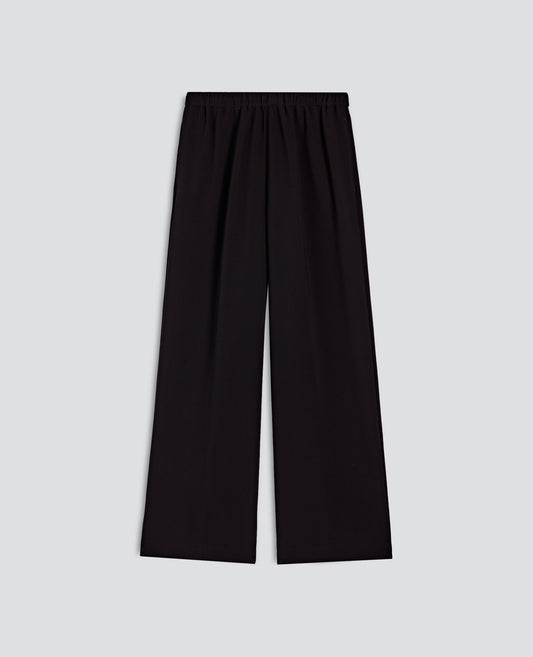 PANTALONE IN CADY CREPE CON ELASTICO - NERO - ASPESI