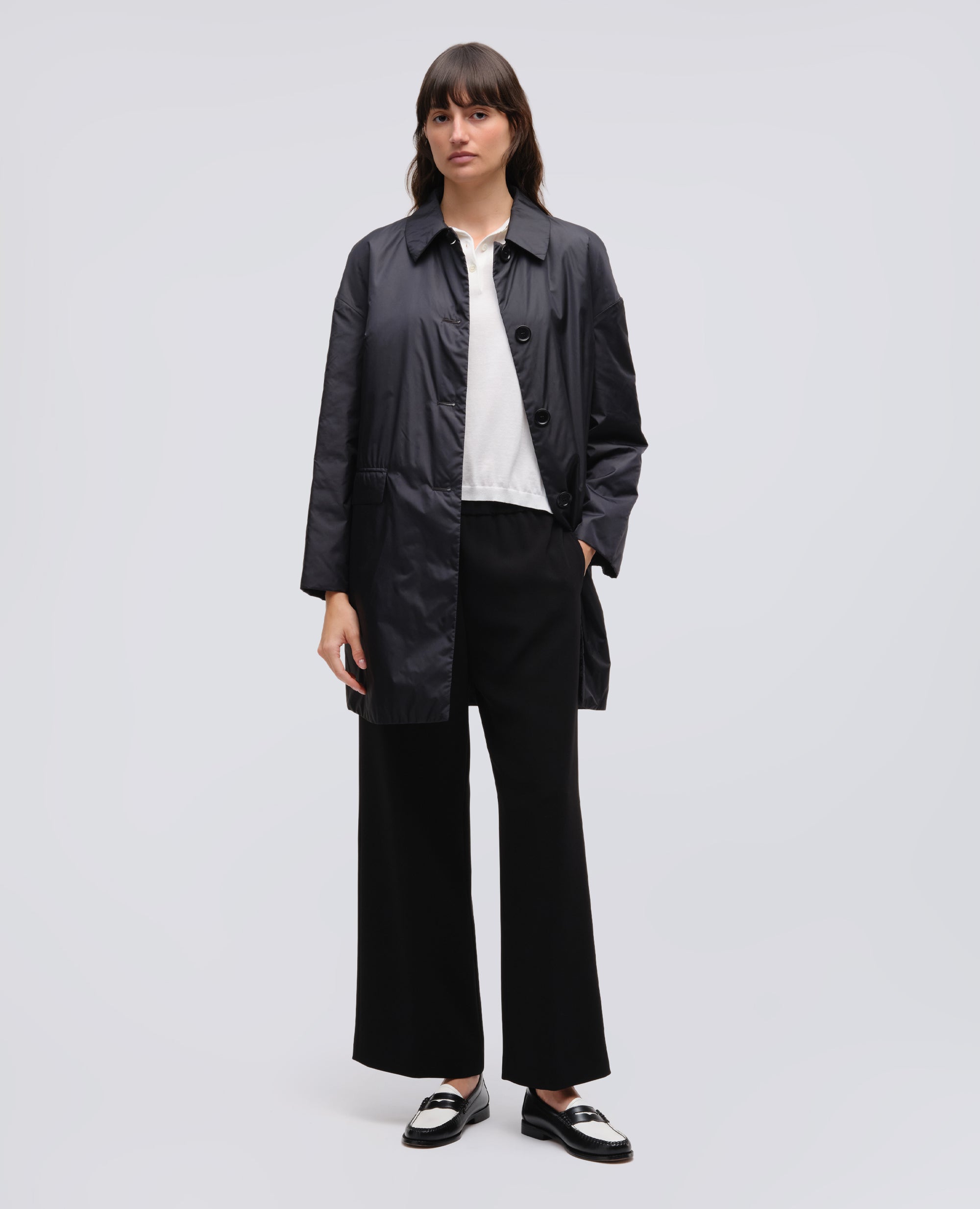 PANTALONE IN CADY CREPE CON ELASTICO-NERO-BLACK-NEGRO-SCHWARZ-NOIR
