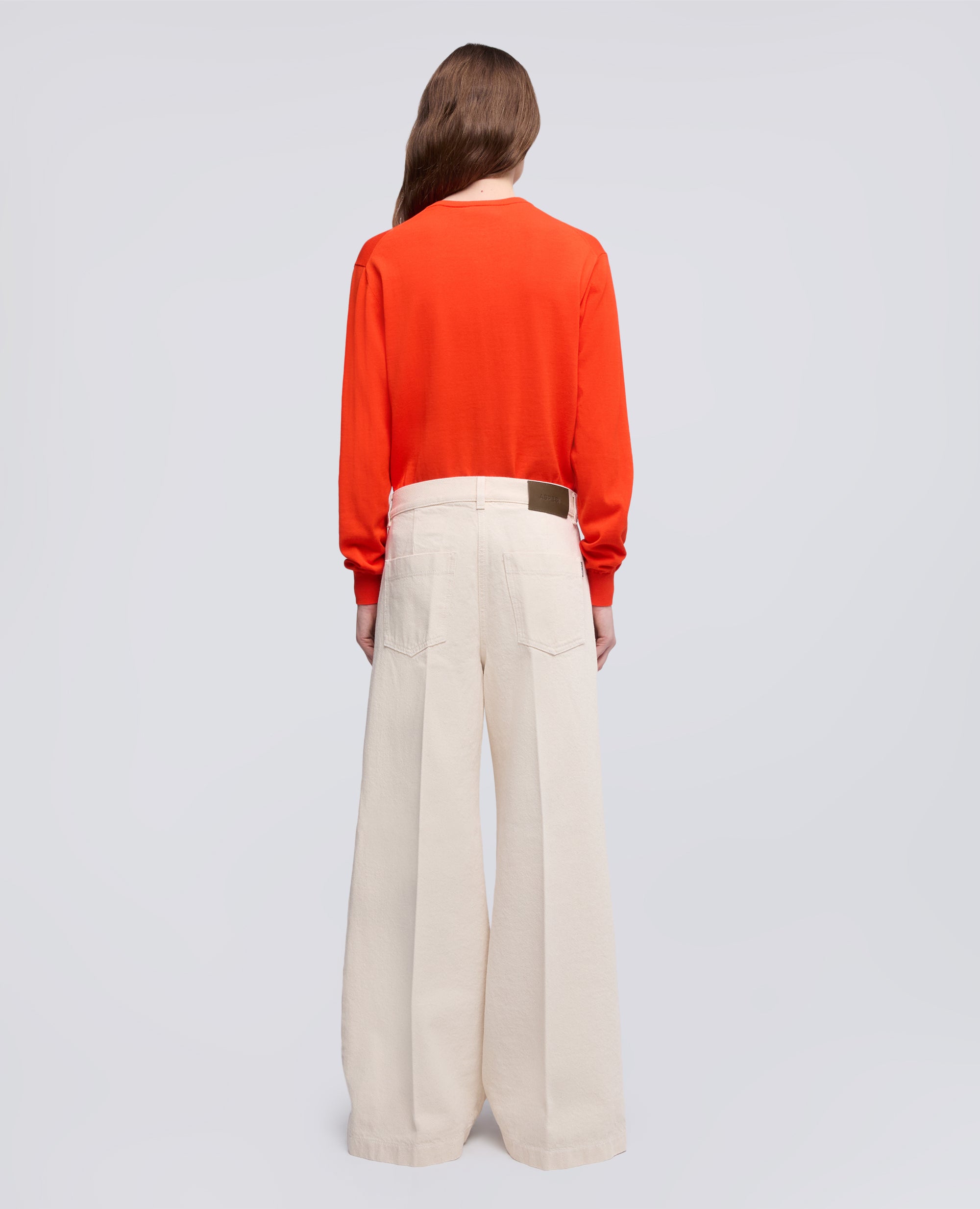 PANTALONE WIDE LEG IN DENIM-BURRO-ECRU-MANTEQUILLA-ECRU-BEURRE