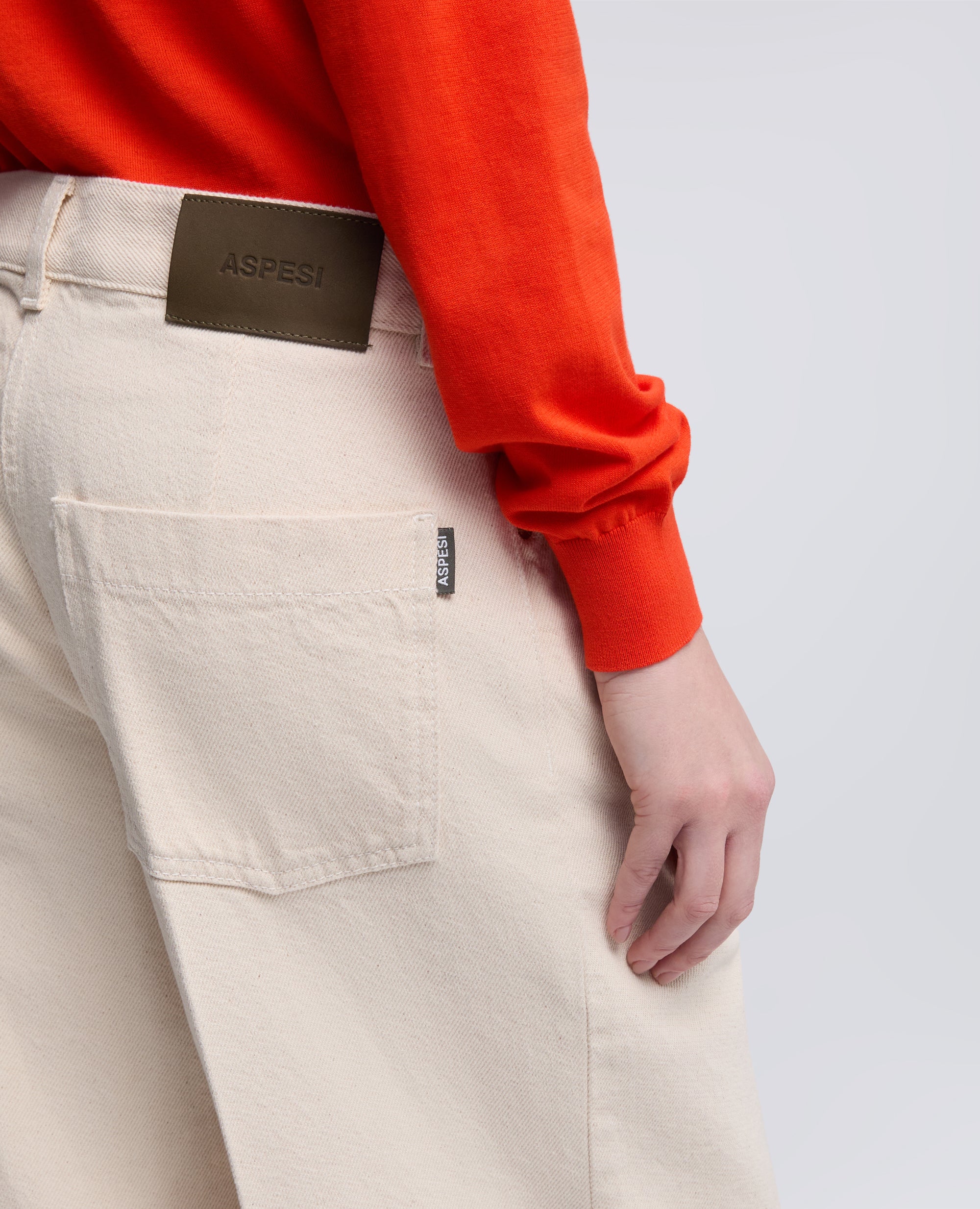 PANTALONE WIDE LEG IN DENIM DI COTONE - NATURALE - ASPESI