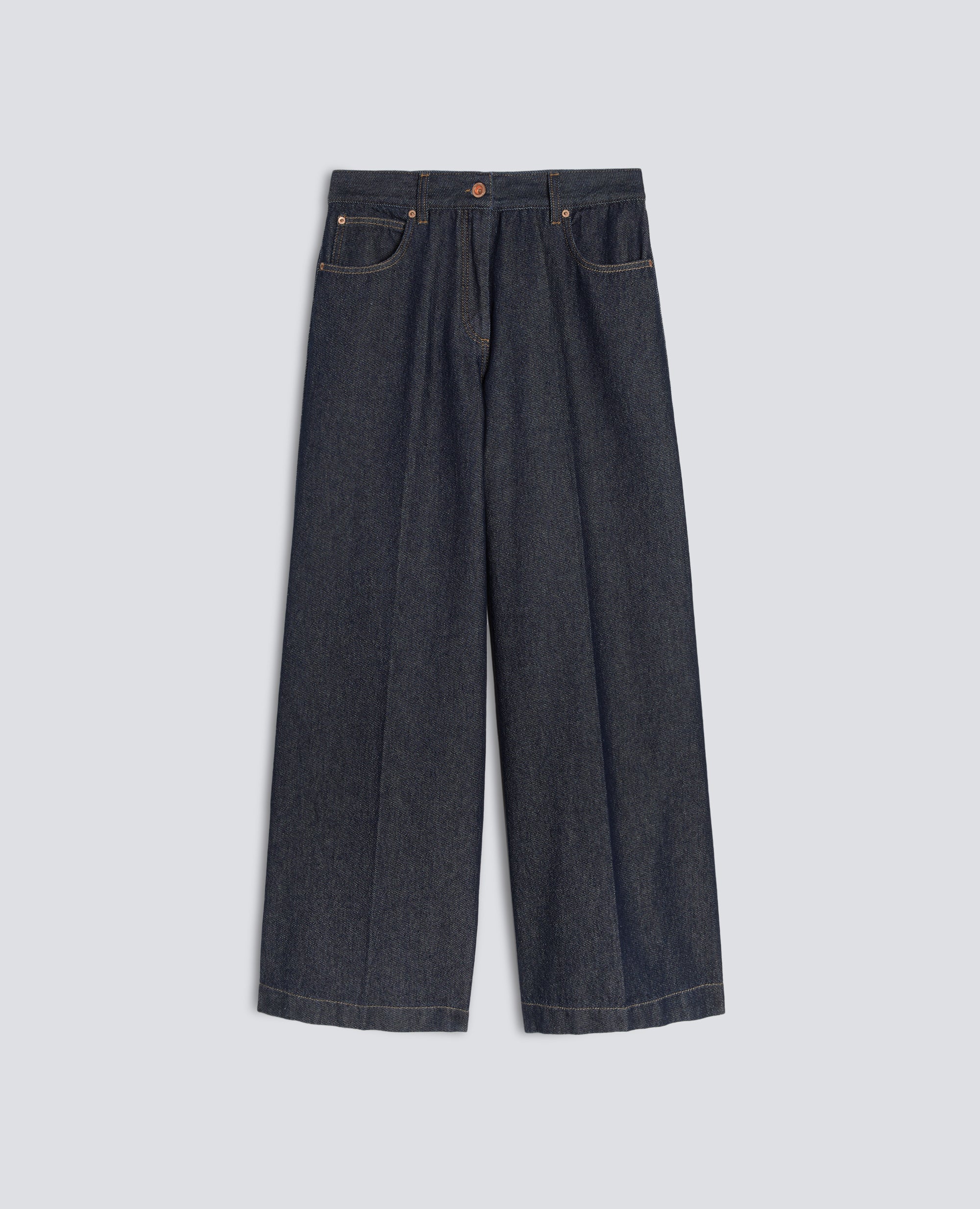 PANTALONE WIDE LEG IN DENIM-DENIM-DENIM-DENIM-DENIM-DENIM