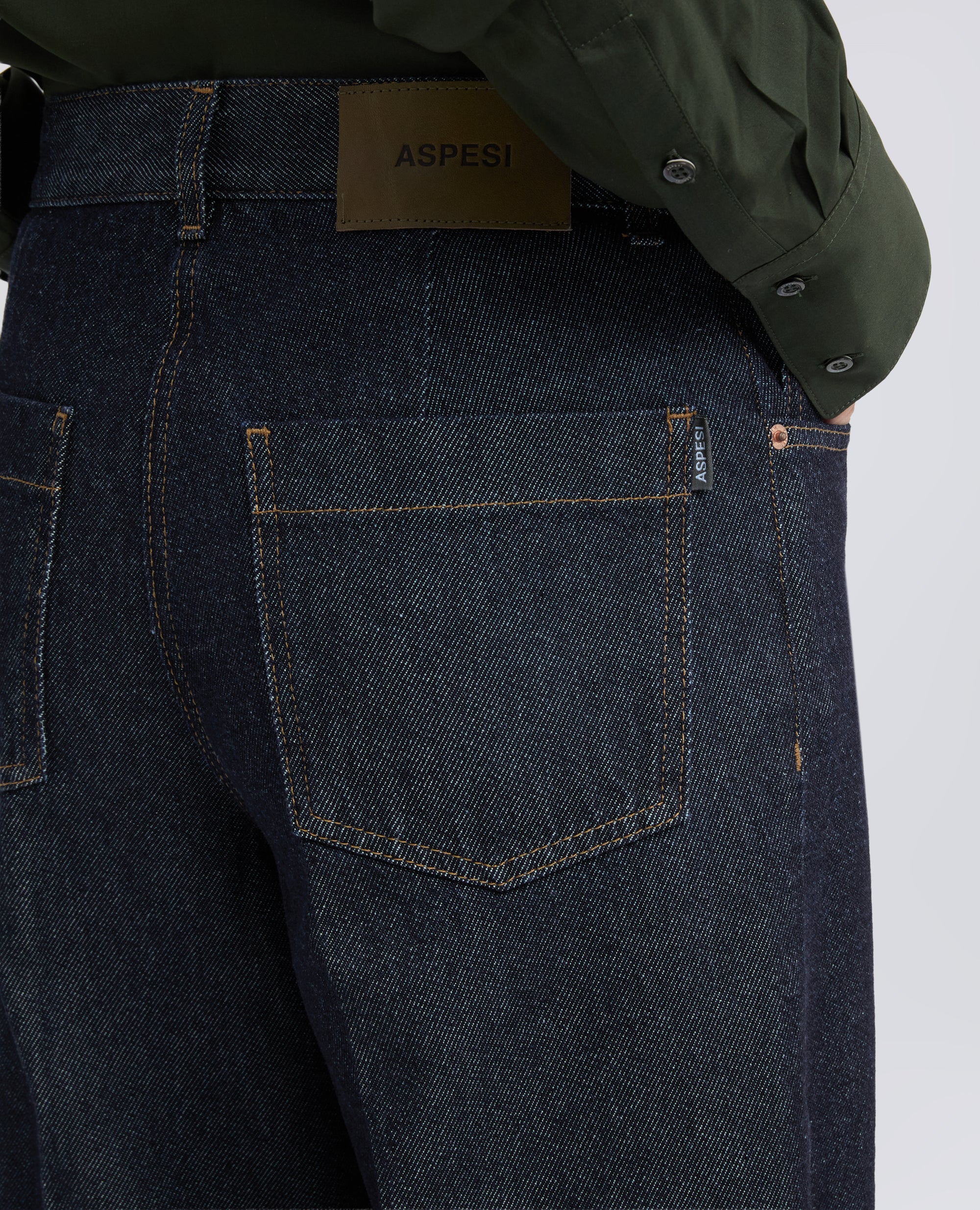 PANTALONE WIDE LEG IN DENIM DI COTONE - BLU - ASPESI