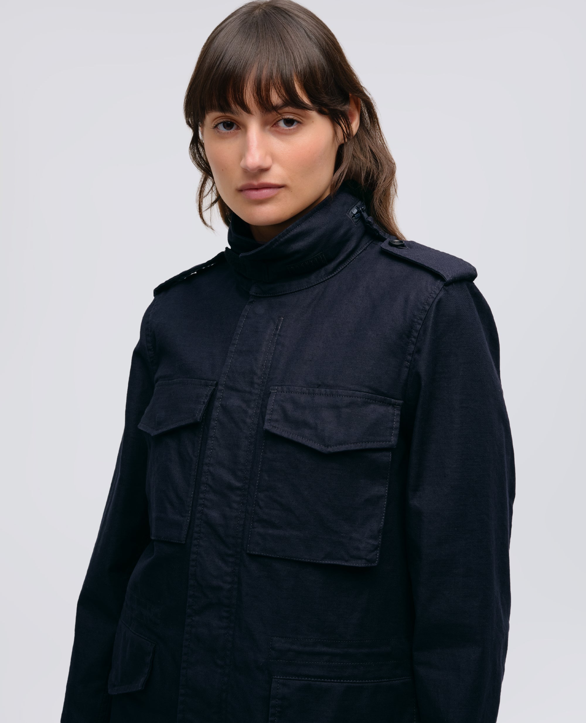 GIUBBOTTO MINI FIELD IN GABARDINE DI COTONE CON GILET INTERNO-NAVY-NAVY-AZUL MARINO-NAVY-NAVY