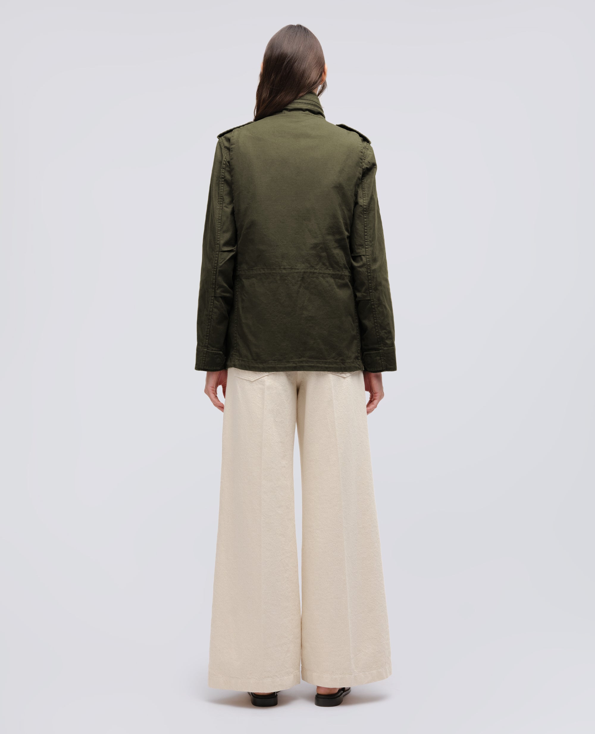 GIUBBOTTO MINI FIELD IN GABARDINE DI COTONE CON GILET INTERNO-MILITARE-MILITARY-MILITAR-MILITAR-MILITAIRE