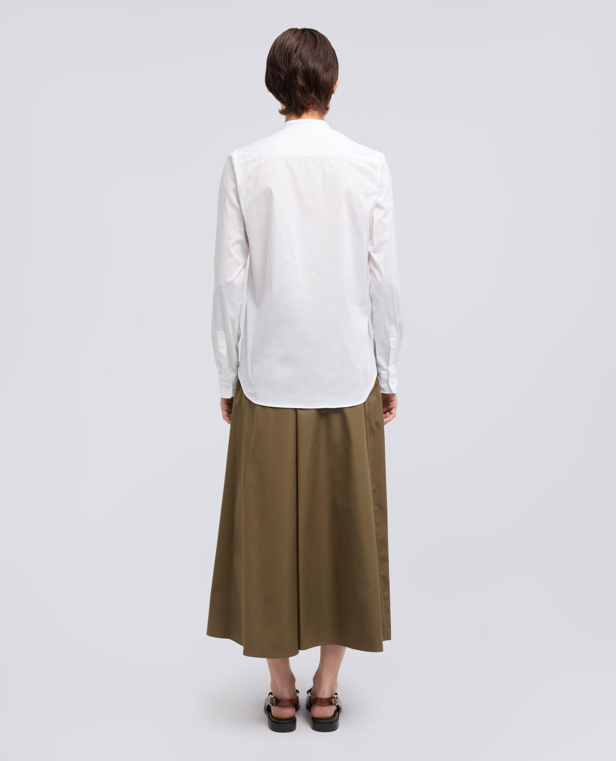 CAMICIA IN POPELINE DI MISTO COTONE-BIANCO-WHITE-BLANCO-WEISS-BLANC