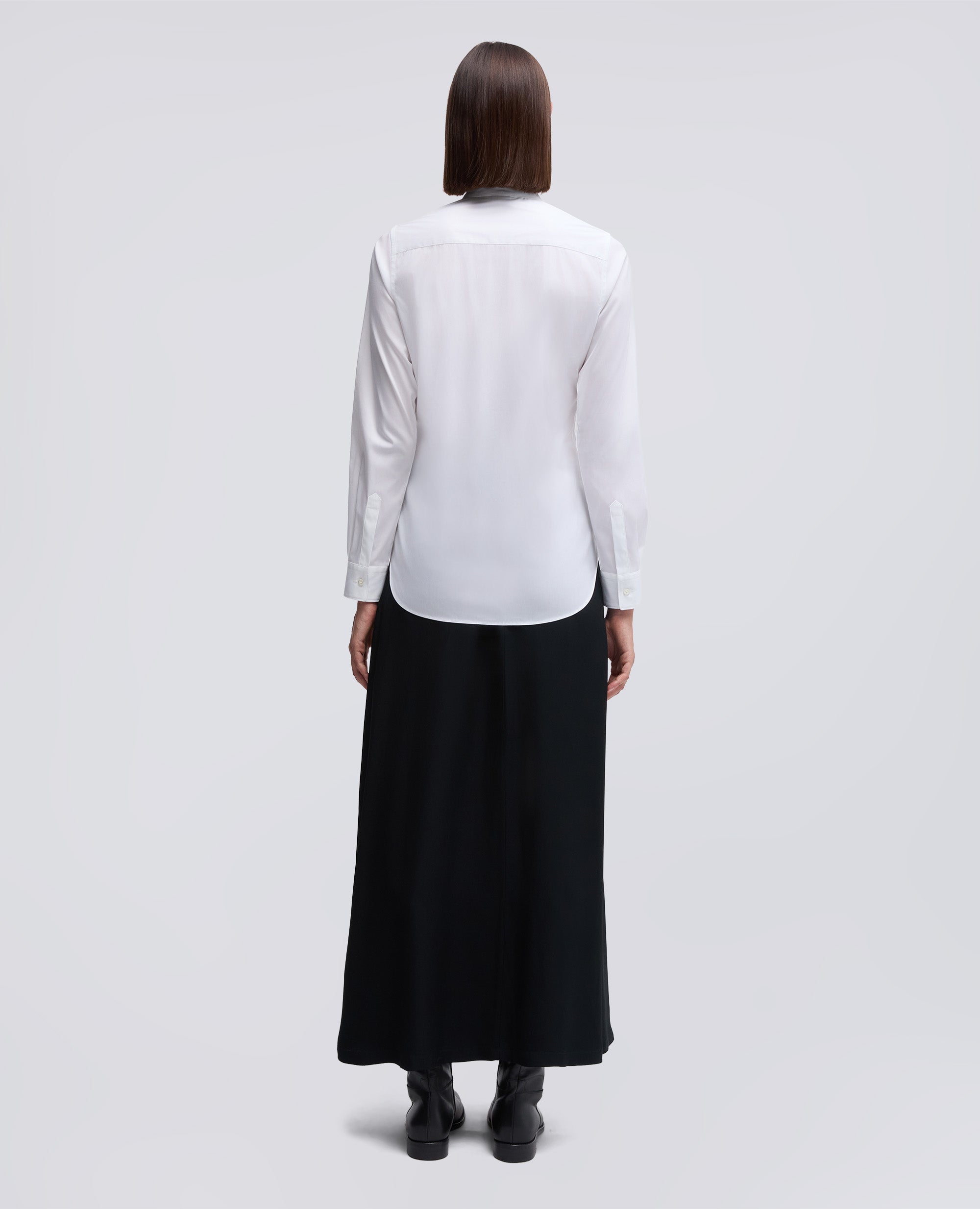 CAMICIA IN POPELINE DI MISTO COTONE-BIANCO-WHITE-BLANCO-WEISS-BLANC