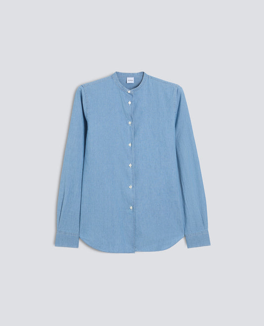 JAPANISCHES BAUMWOLLE-CHAMBRAY-HEMD - BLU - ASPESI
