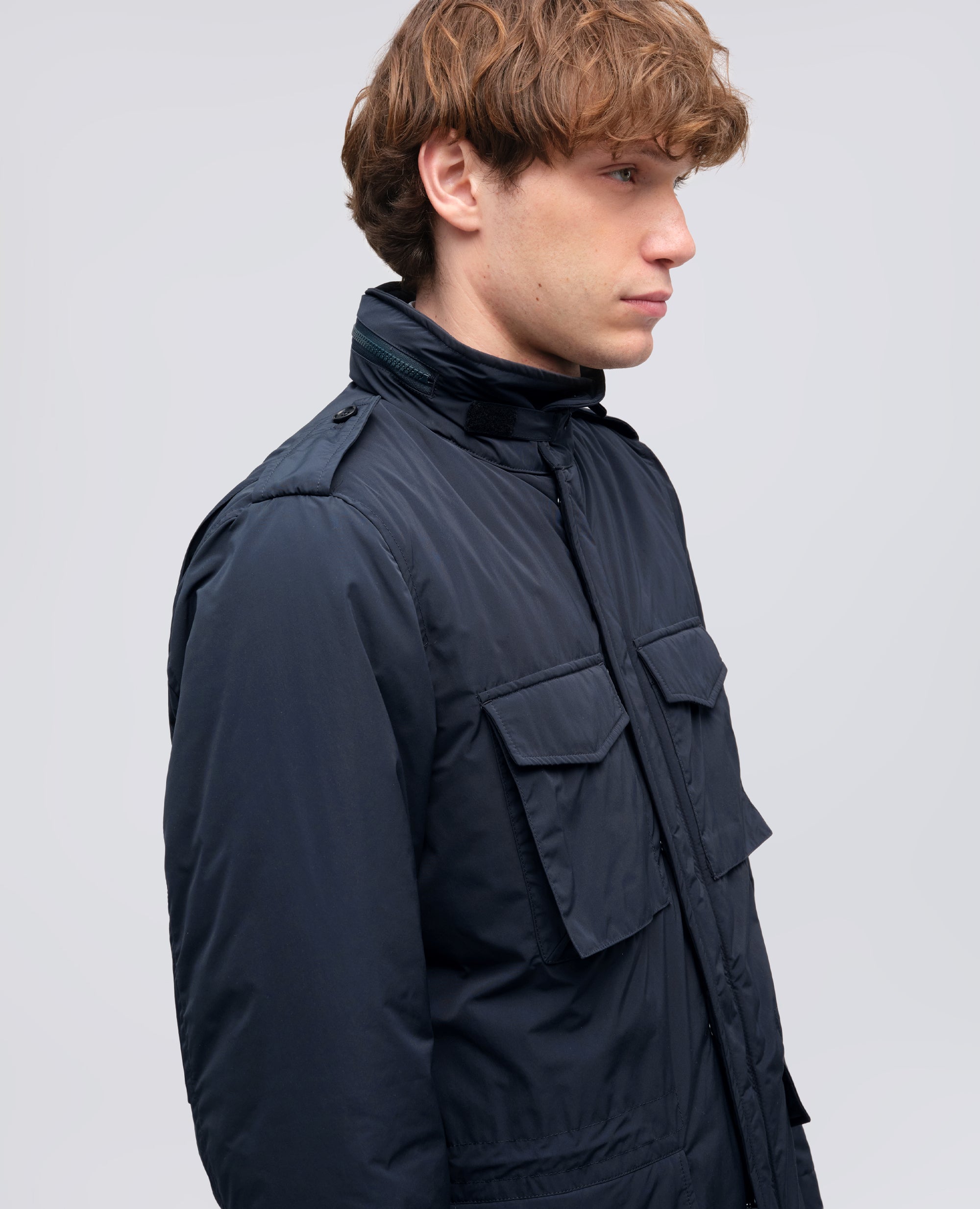 FIELD JACKET MINI FIELD VENTO IN NYLON-NAVY-NAVY-AZUL MARINO-NAVY-NAVY