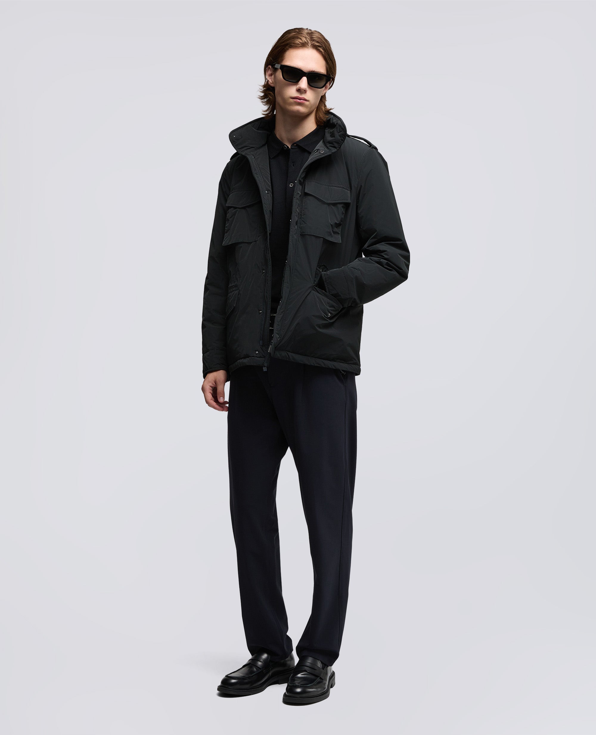 FILED JACKET MINI FIELD VENTO IN NYLON-NERO-BLACK-NEGRO-SCHWARZ-NOIR