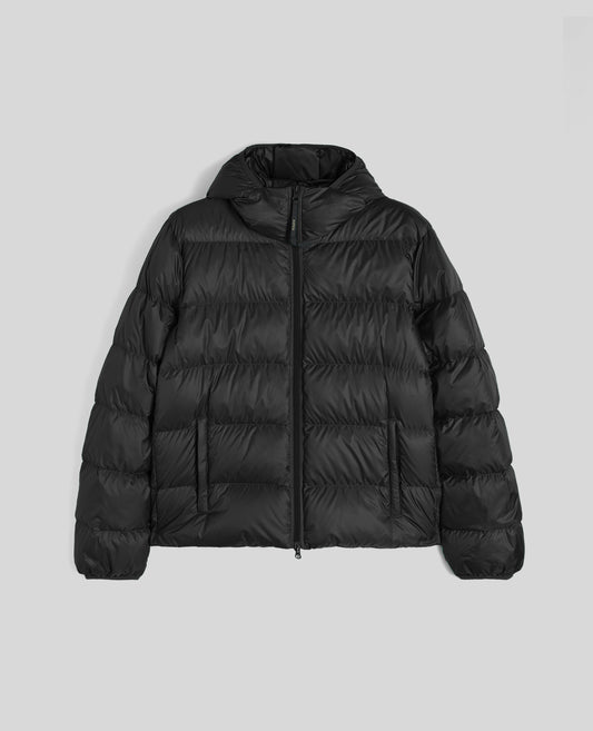 BUDD DOWN JACKET IN RIPSTOP - BLACK - ASPESI