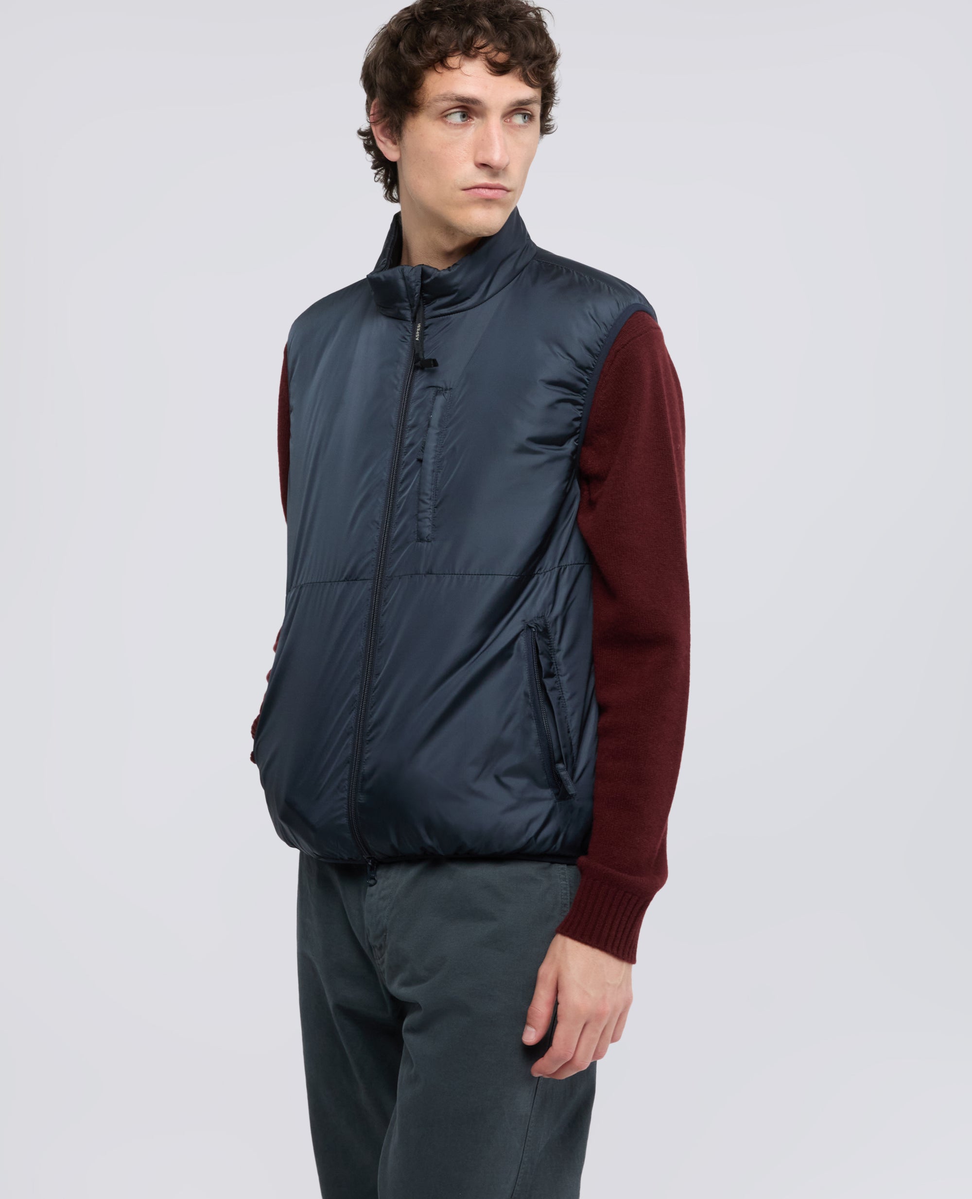 GILET JIL IN NYLON - NAVY - ASPESI