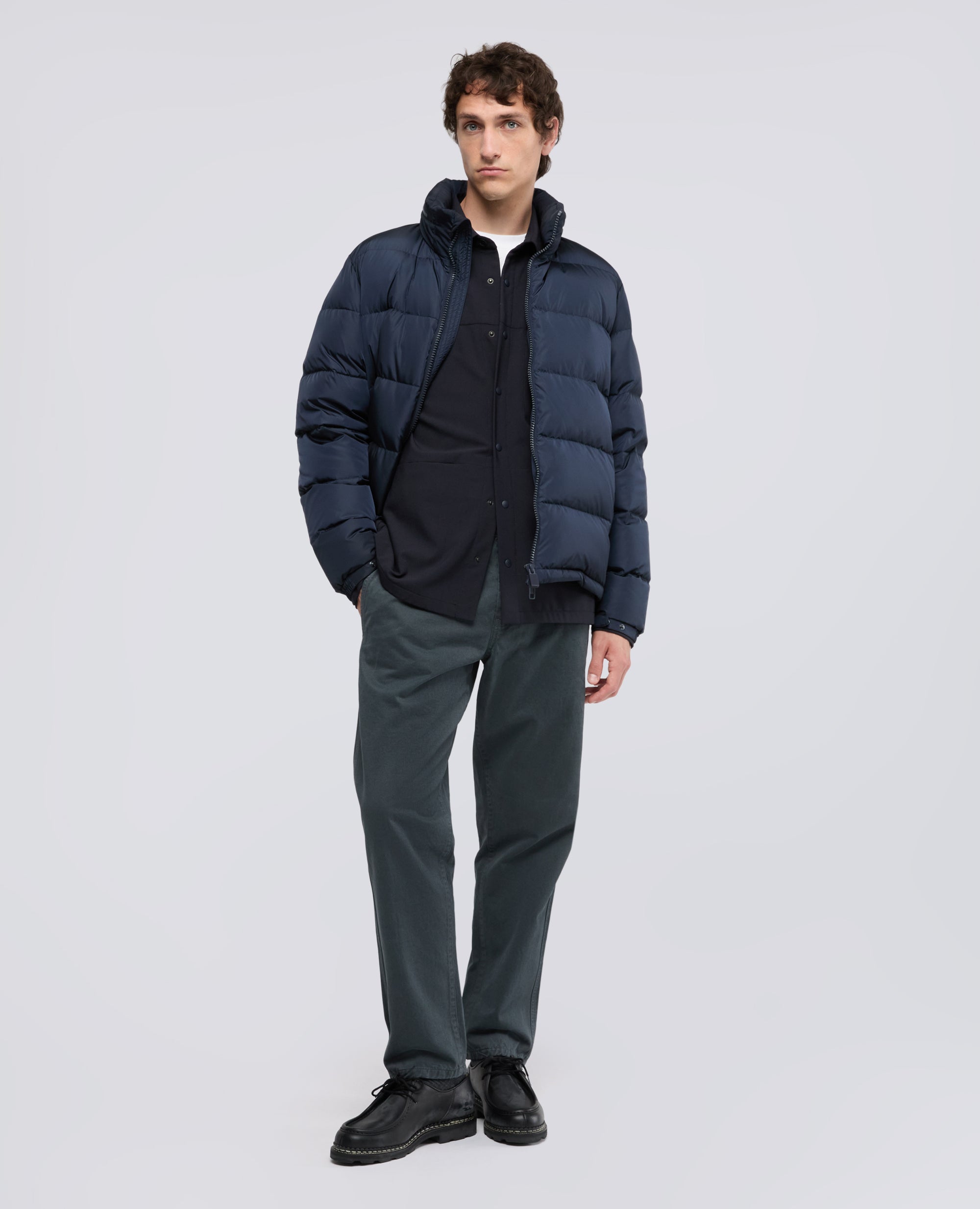 POCOELASTICO RE DOWN JACKET IN NYLON - NAVY - ASPESI