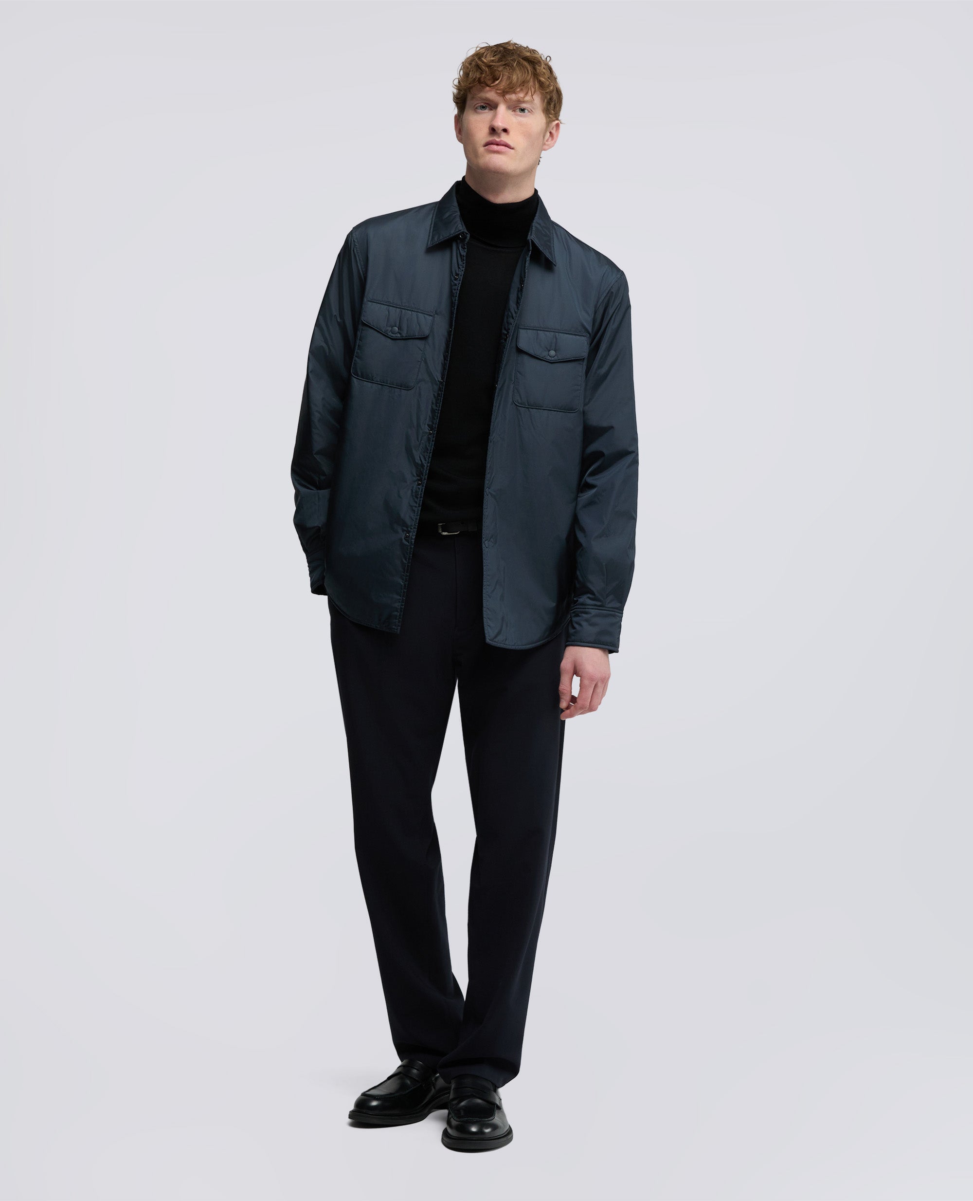 CAMICIA 13 PIU IN NYLON-NAVY-NAVY-AZUL MARINO-NAVY-NAVY