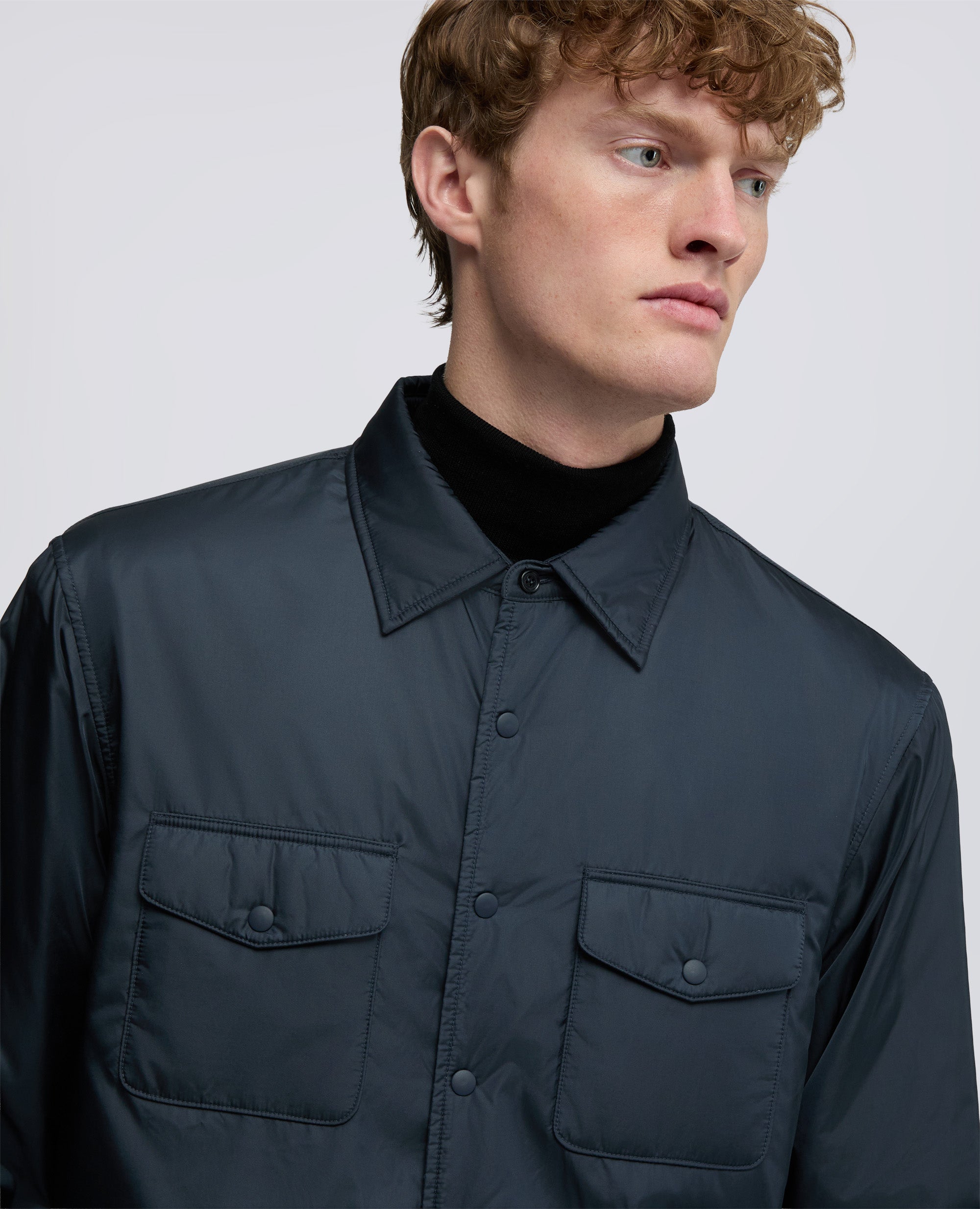 CAMICIA 13 PIU IN NYLON-NAVY-NAVY-AZUL MARINO-NAVY-NAVY