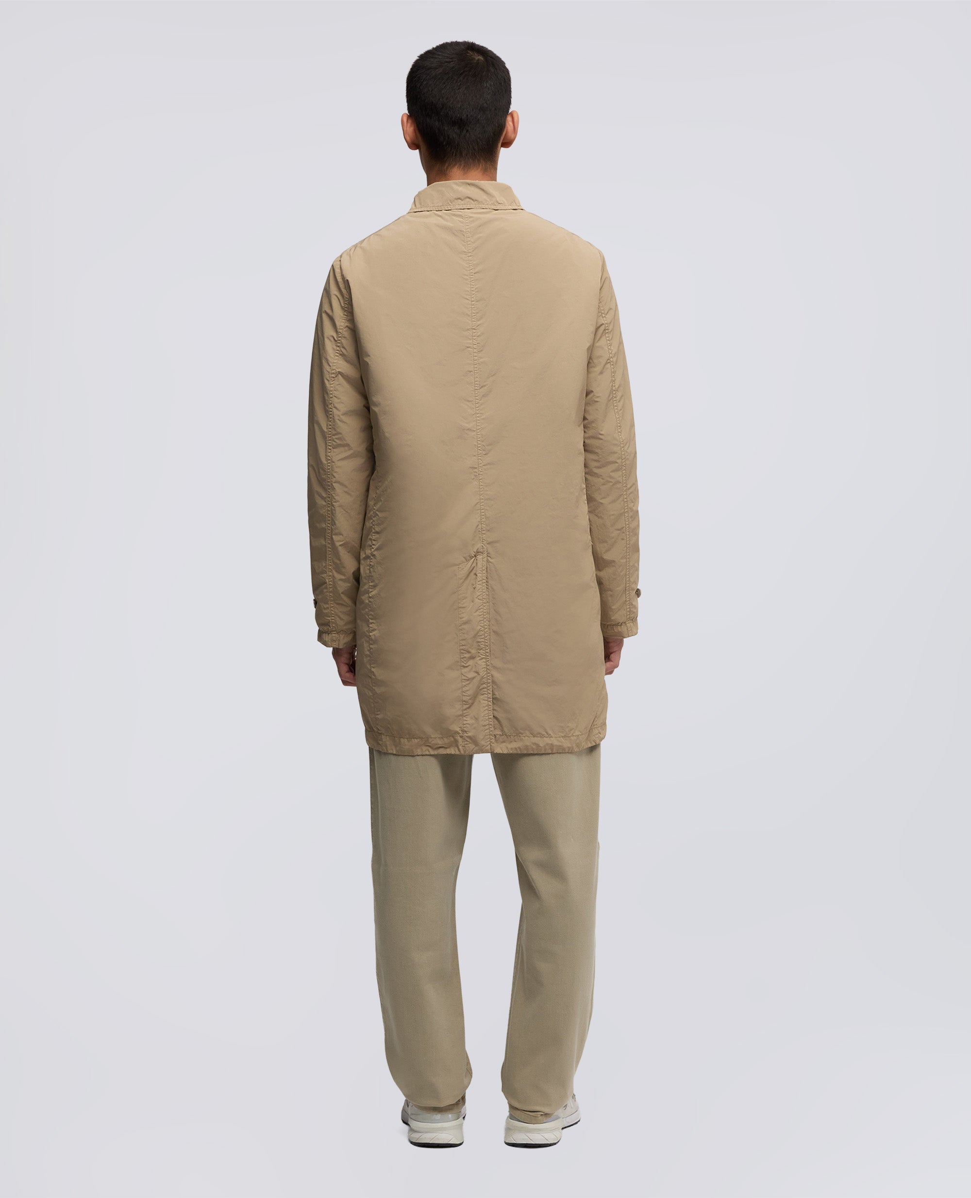 IMPERMEABILE IN POLIESTERE E NYLON COMPATTO-BEIGE-BEIGE-BEIS-BEIGE-BEIGE