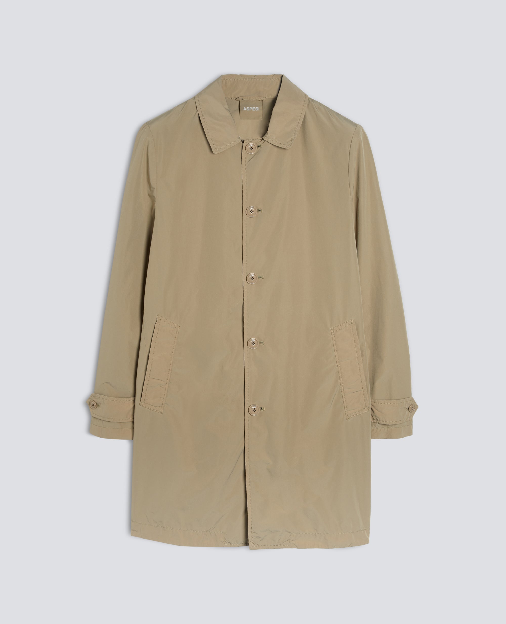 IMPERMEABILE IN POLIESTERE E NYLON COMPATTO-BEIGE-BEIGE-BEIS-BEIGE-BEIGE