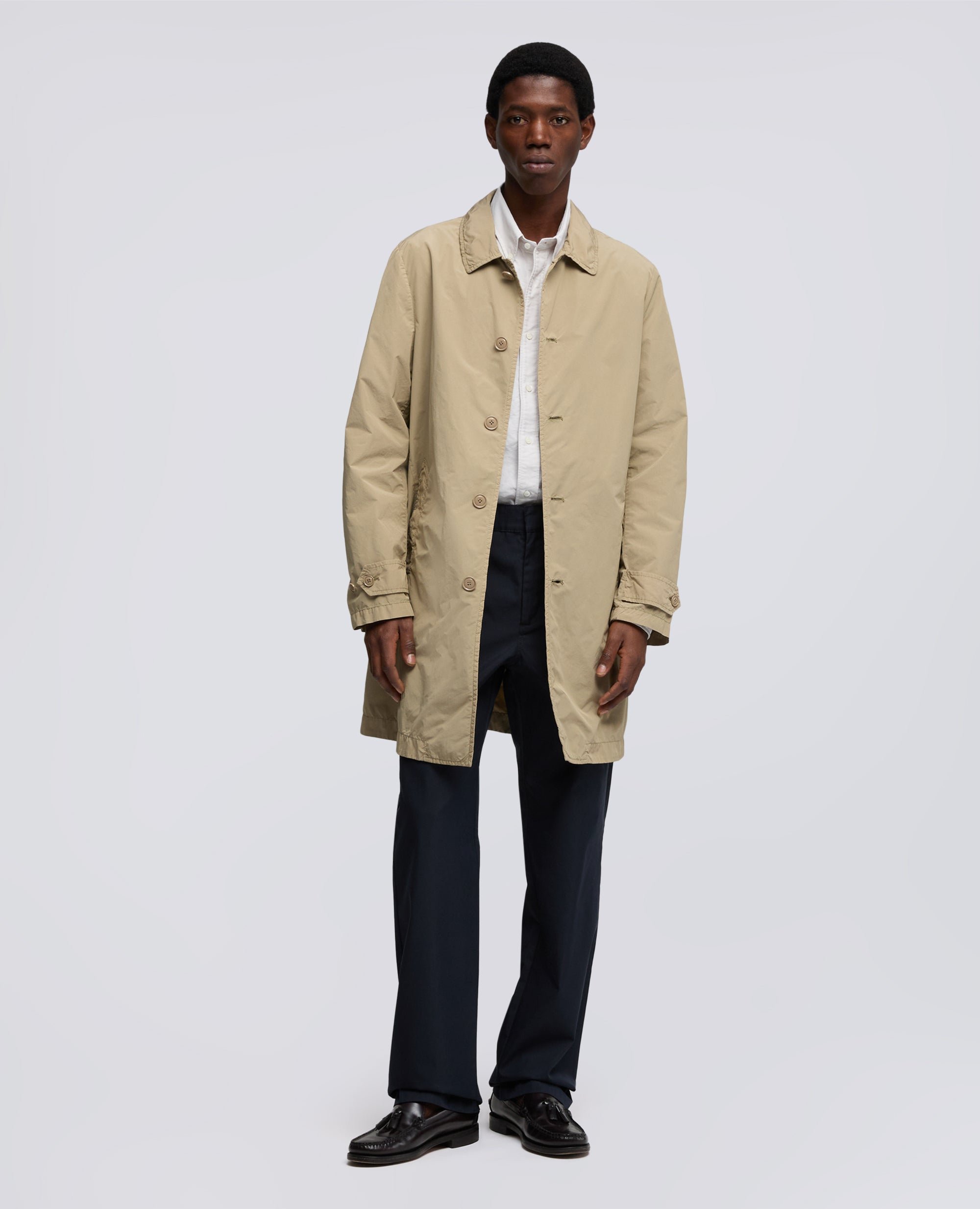 IMPERMEABILE IN POLIESTERE E NYLON COMPATTO-BEIGE-BEIGE-BEIS-BEIGE-BEIGE