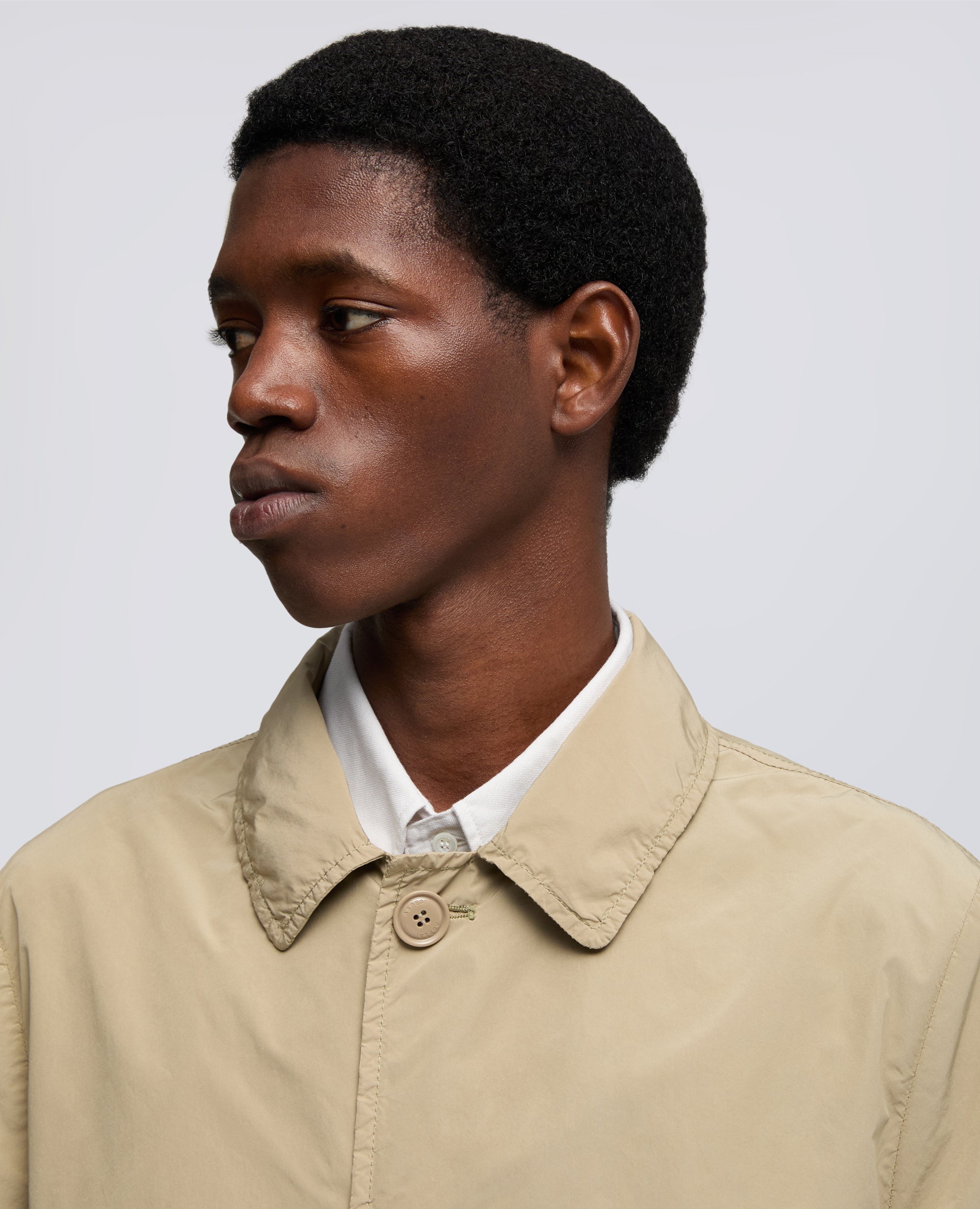 IMPERMEABILE IN POLIESTERE E NYLON COMPATTO-BEIGE-BEIGE-BEIS-BEIGE-BEIGE