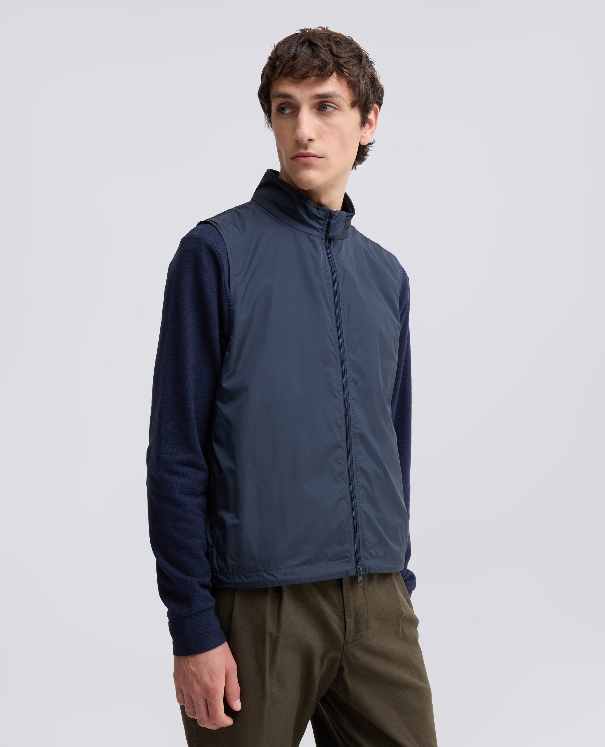GILET VERNES IN NYLON - BLU - ASPESI