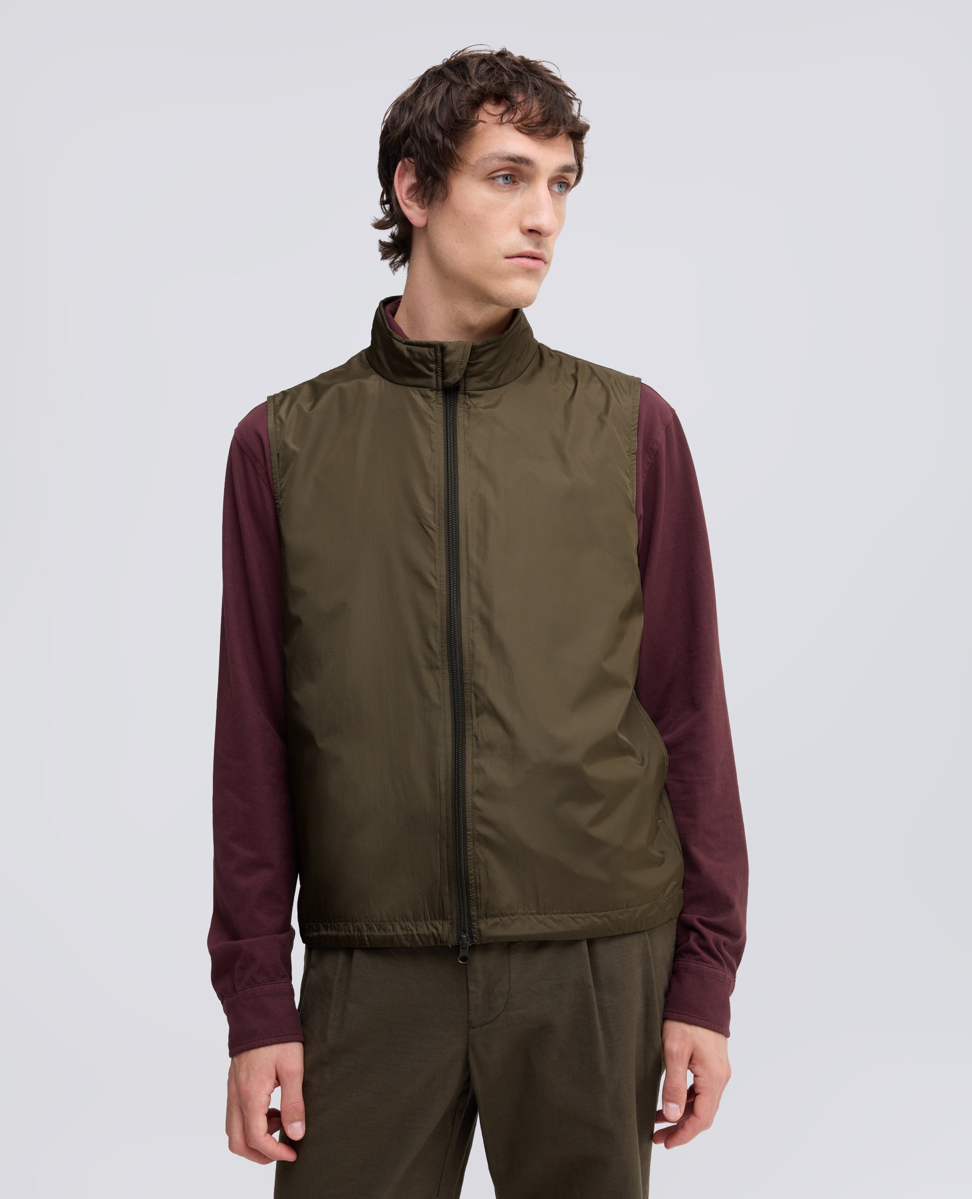 NYLON-WESTE -VERNES- - GRUN - ASPESI