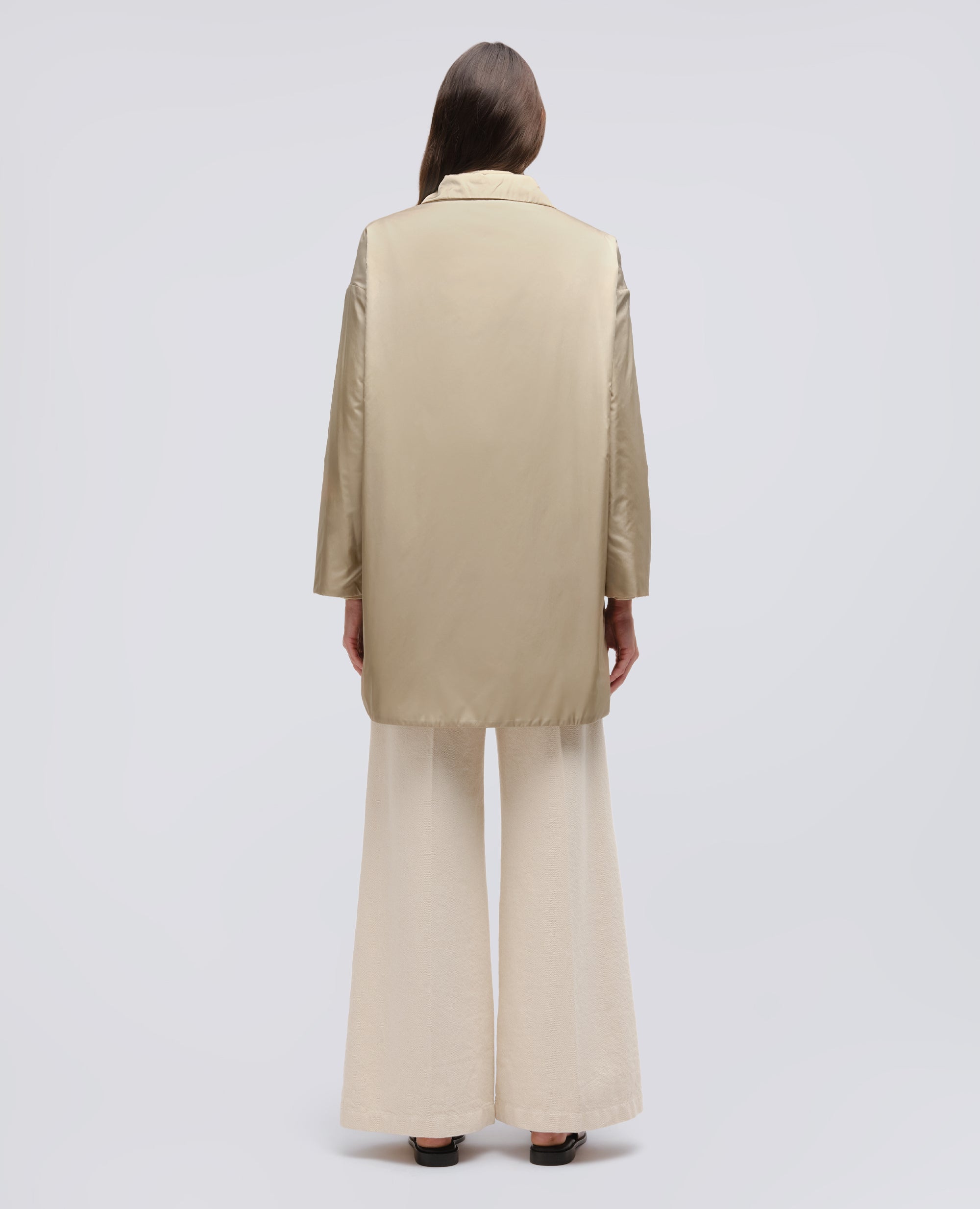 CAPPOTTO TEENA IN NYLON-BEIGE-BEIGE-BEIS-BEIGE-BEIGE