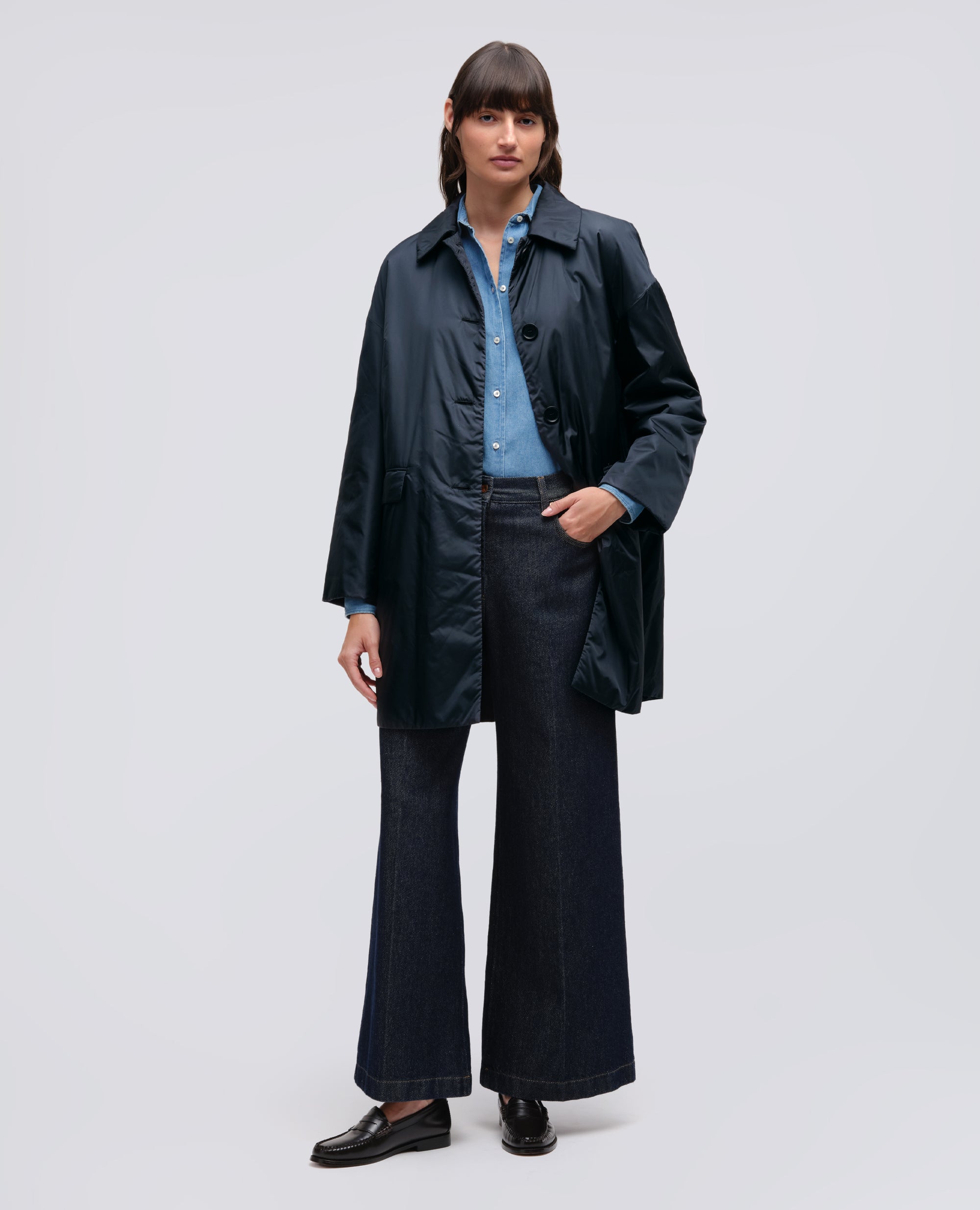 CAPPOTTO TEENA IN NYLON-NAVY-NAVY-AZUL MARINO-NAVY-NAVY