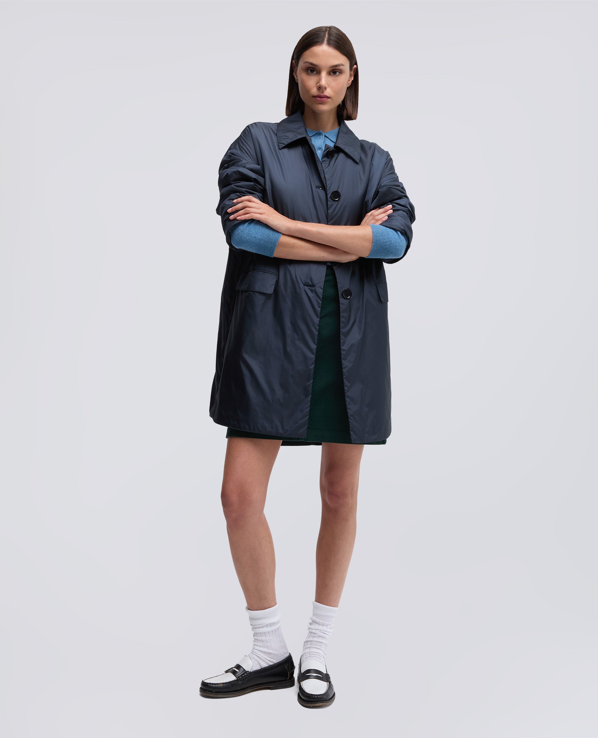 CAPPOTTO TEENA IN NYLON-NAVY-NAVY-AZUL MARINO-NAVY-NAVY