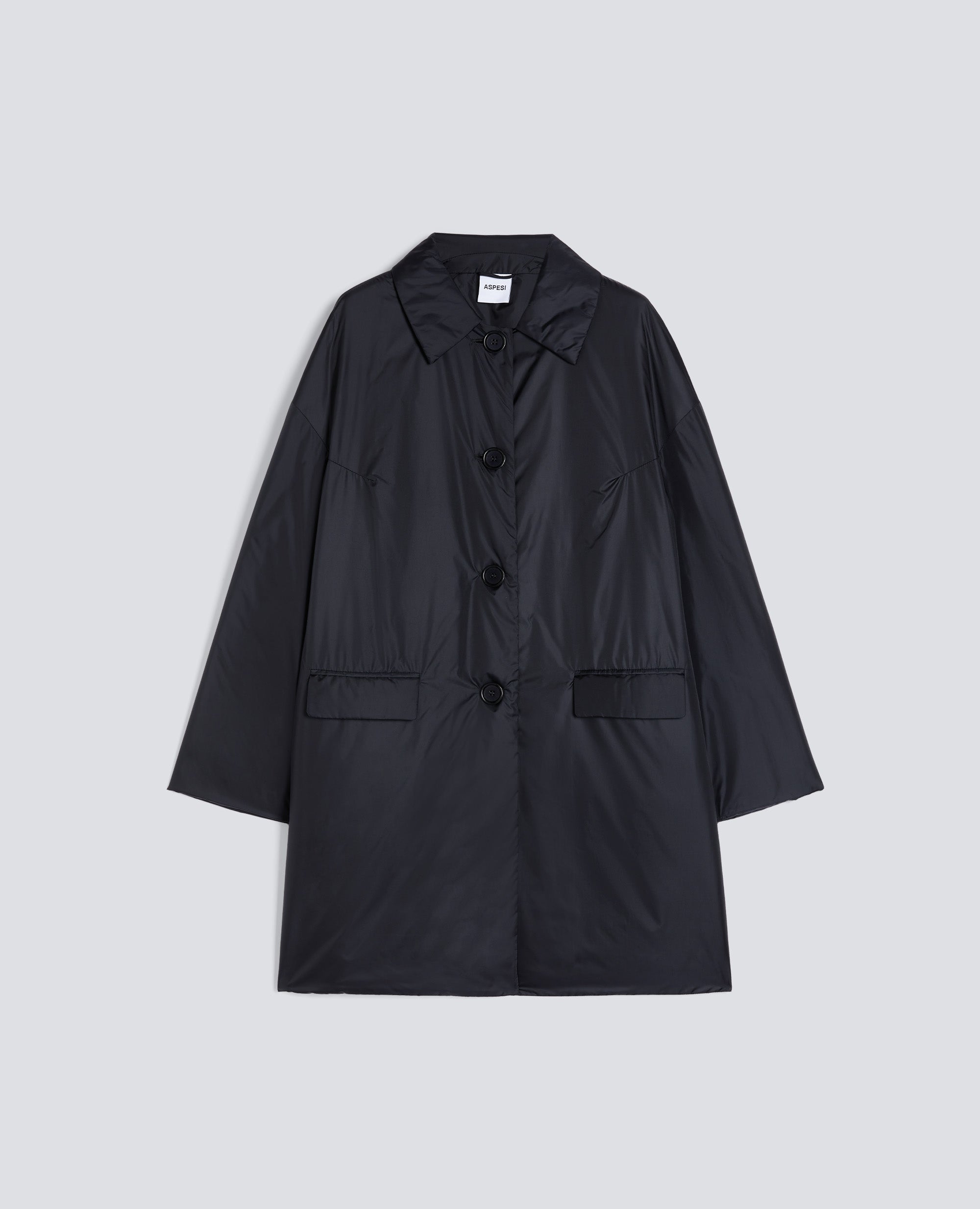 CAPPOTTO TEENA IN NYLON-NERO-BLACK-NEGRO-SCHWARZ-NOIR