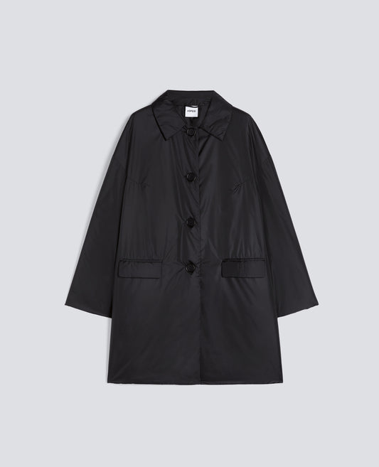 CAPPOTTO TEENA IN NYLON-NERO-BLACK-NEGRO-SCHWARZ-NOIR